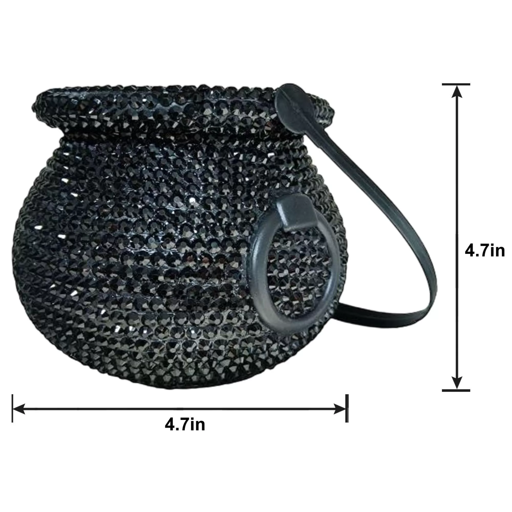 Party City Favors & Favor Bags | Rhinestone Black Plastic Cauldron, 4.7In X 4.7In