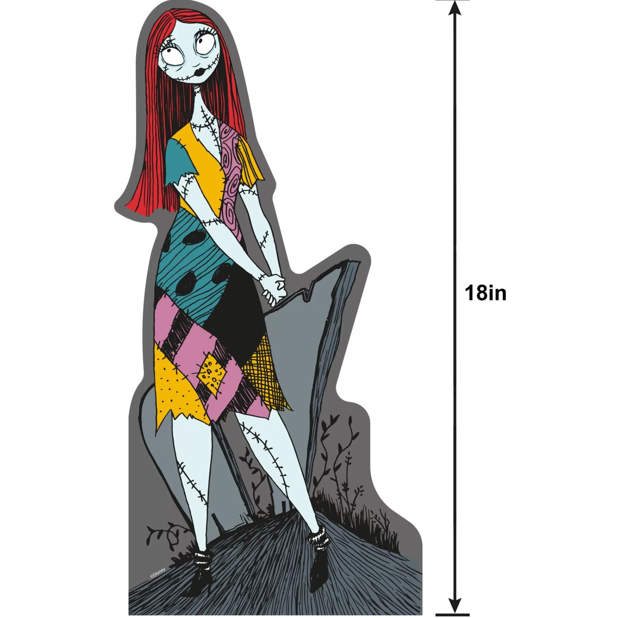 Party City The Nightmare Before Christmas | Sally Centerpiece Cardboard Cutout, 18In - Disney The Nightmare Before Christmas