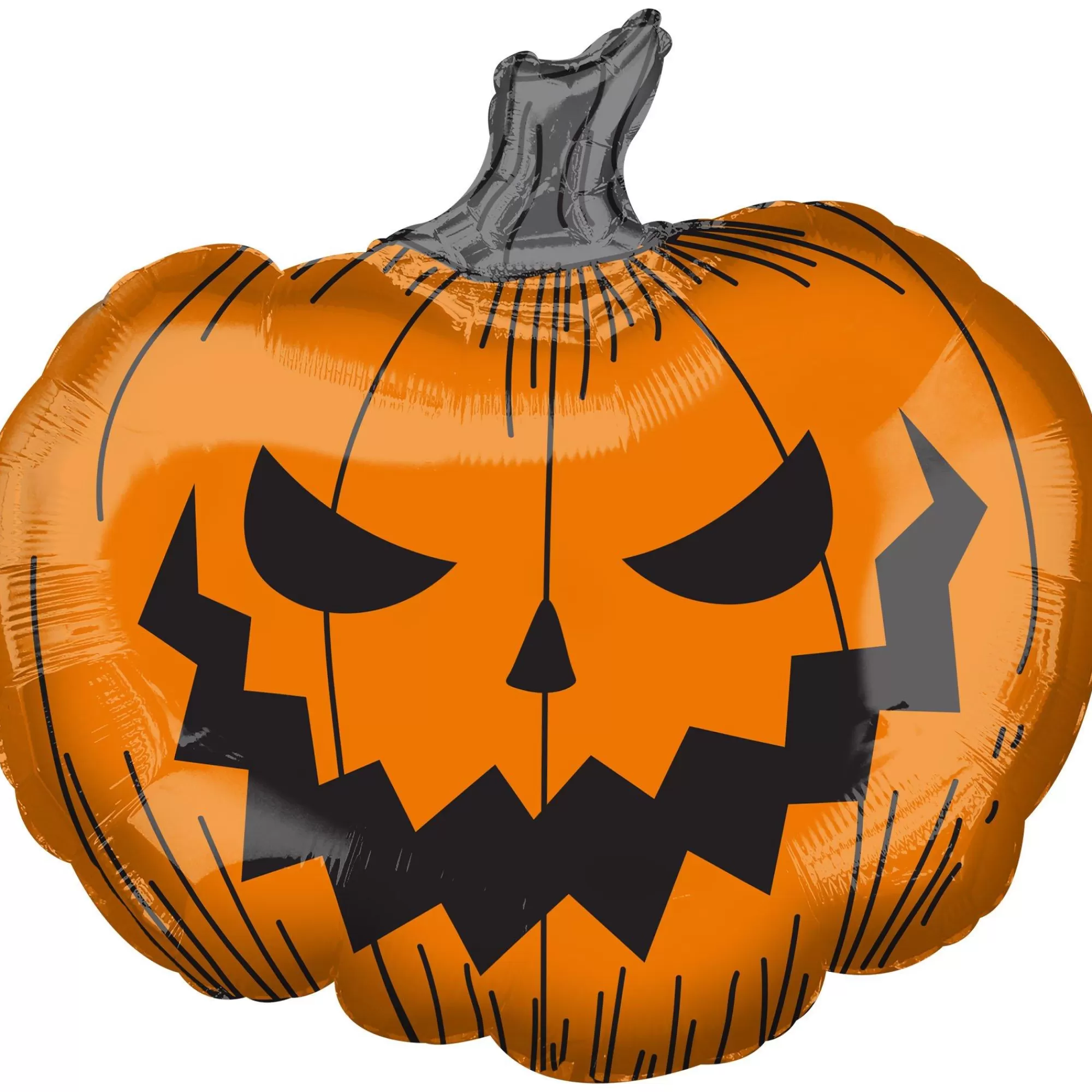 Party City Balloons | Scary Halloween Jack-O'-Lantern Foil Balloon, 29In X 27In