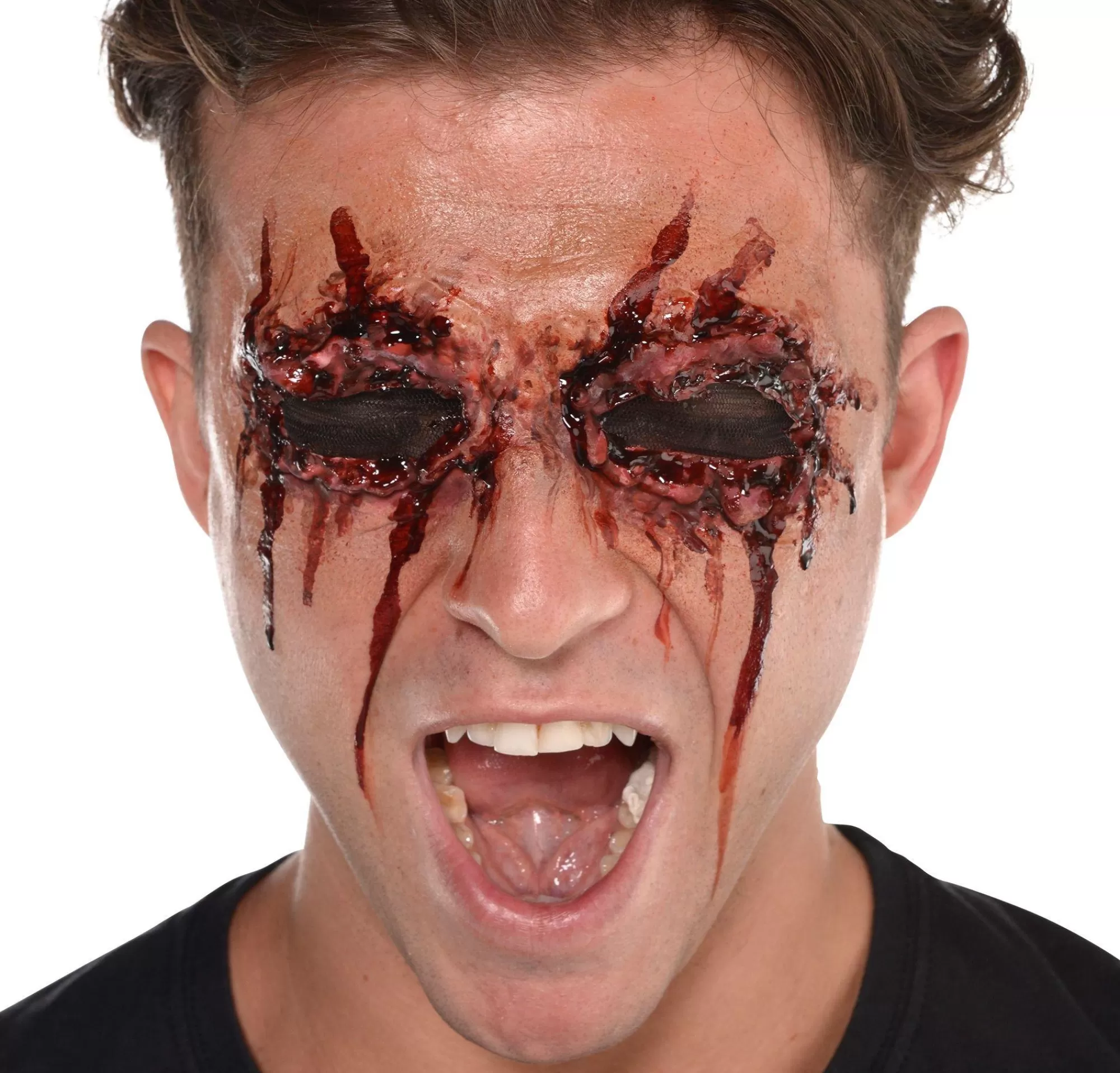 Party City Makeup-See No Evil Bloody Face Prosthetic