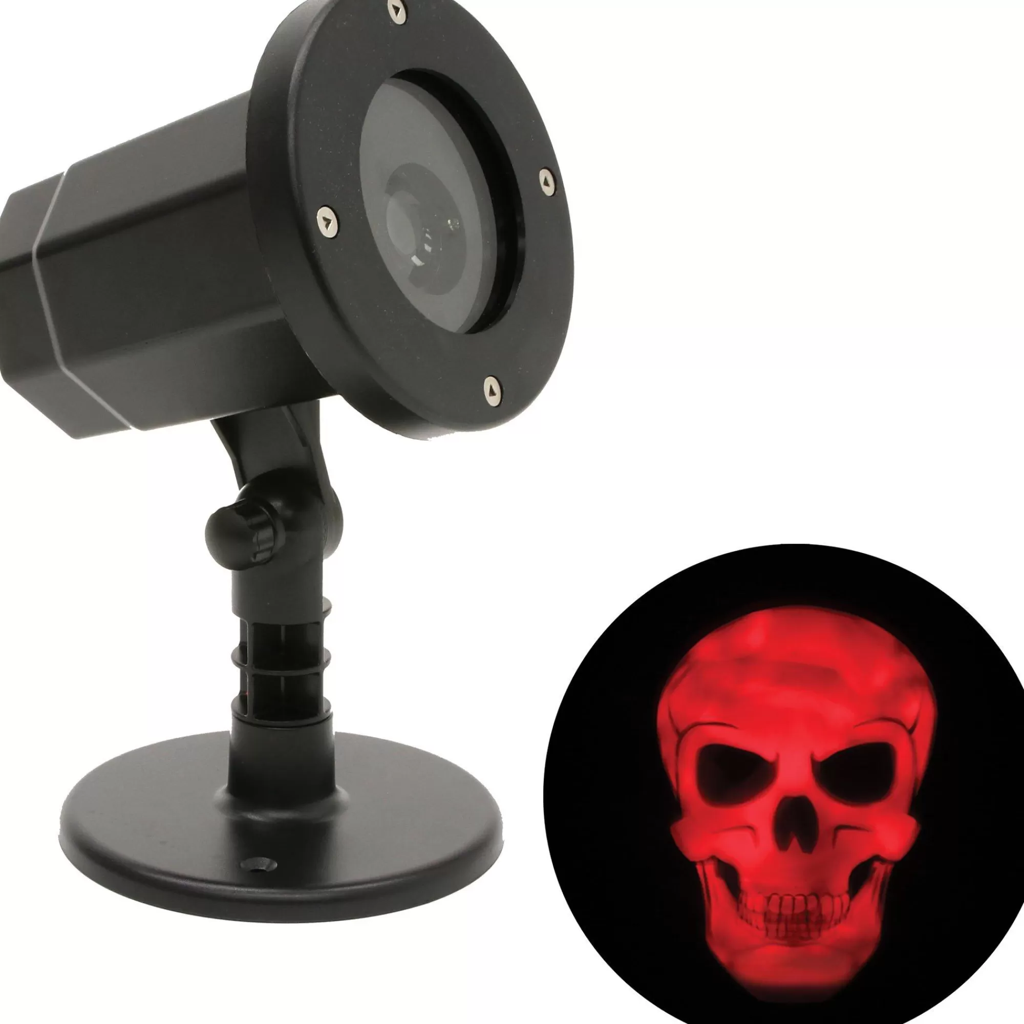 Party City Strobe Lights & Black Lights | Shimmering Red Skull Motion Projector, 5.25In X 7.5In