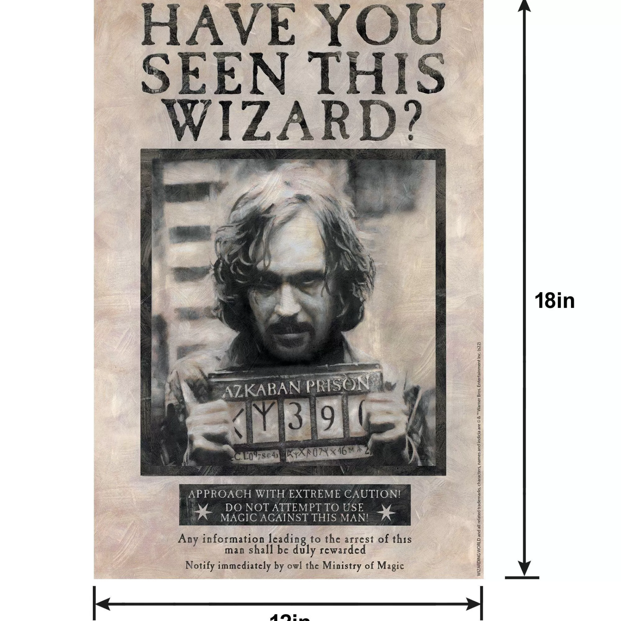 Party City Harry Potter Hogwarts | Sirius Black Lenticular Plastic Cutout, 12In X 18In - Harry Potter