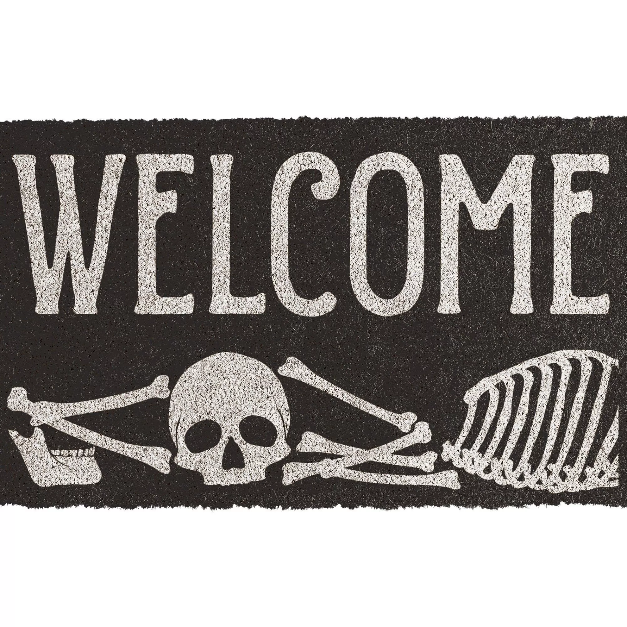 Party City Home Décor | Skeleton Welcome Coir Doormat, 29.5In X 17.75In