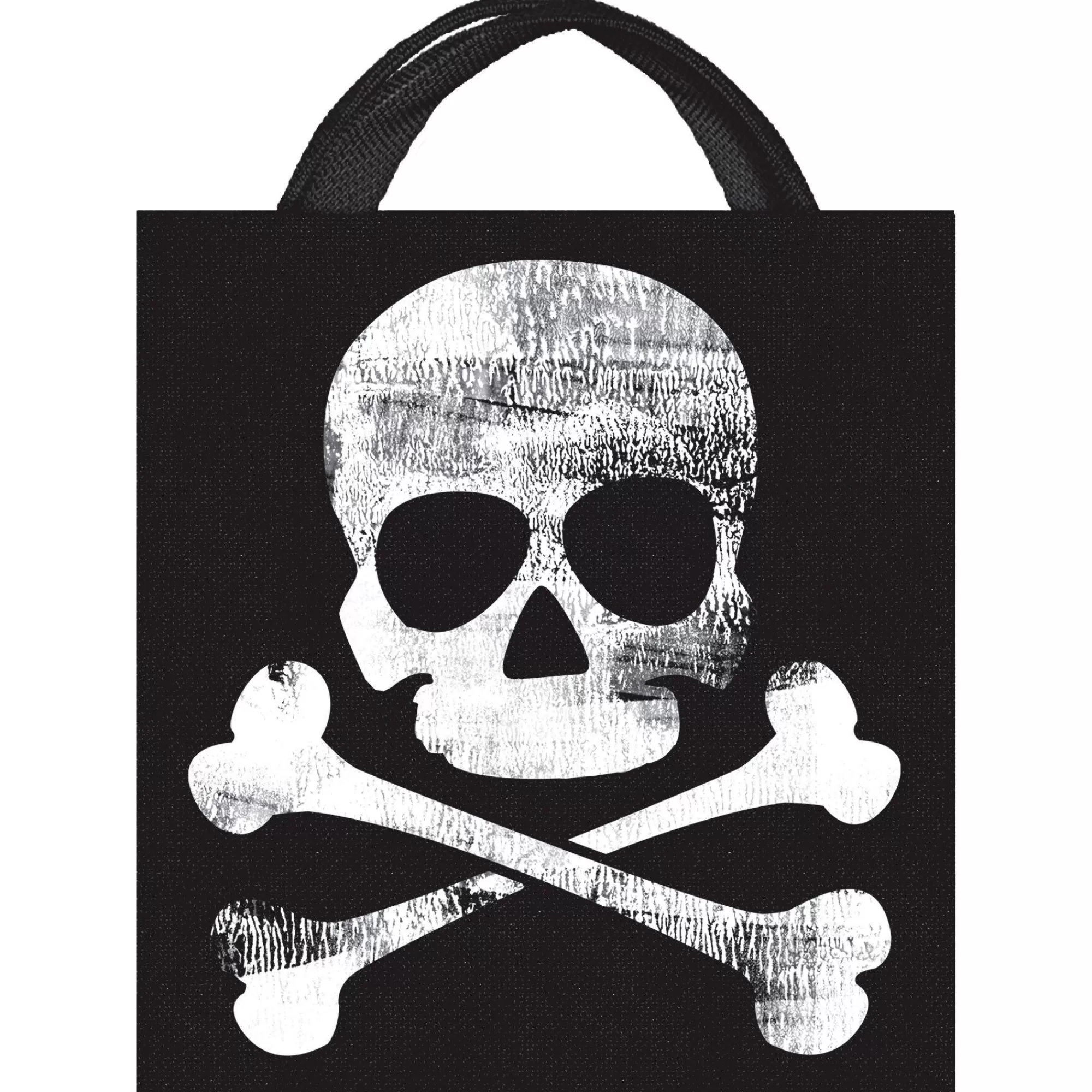 Party City Trick-Or-Treat Bags & Buckets | Skull & Crossbones Jolly Roger Fabric Trick-Or-Treat Bag, 13.5In X 14.75In