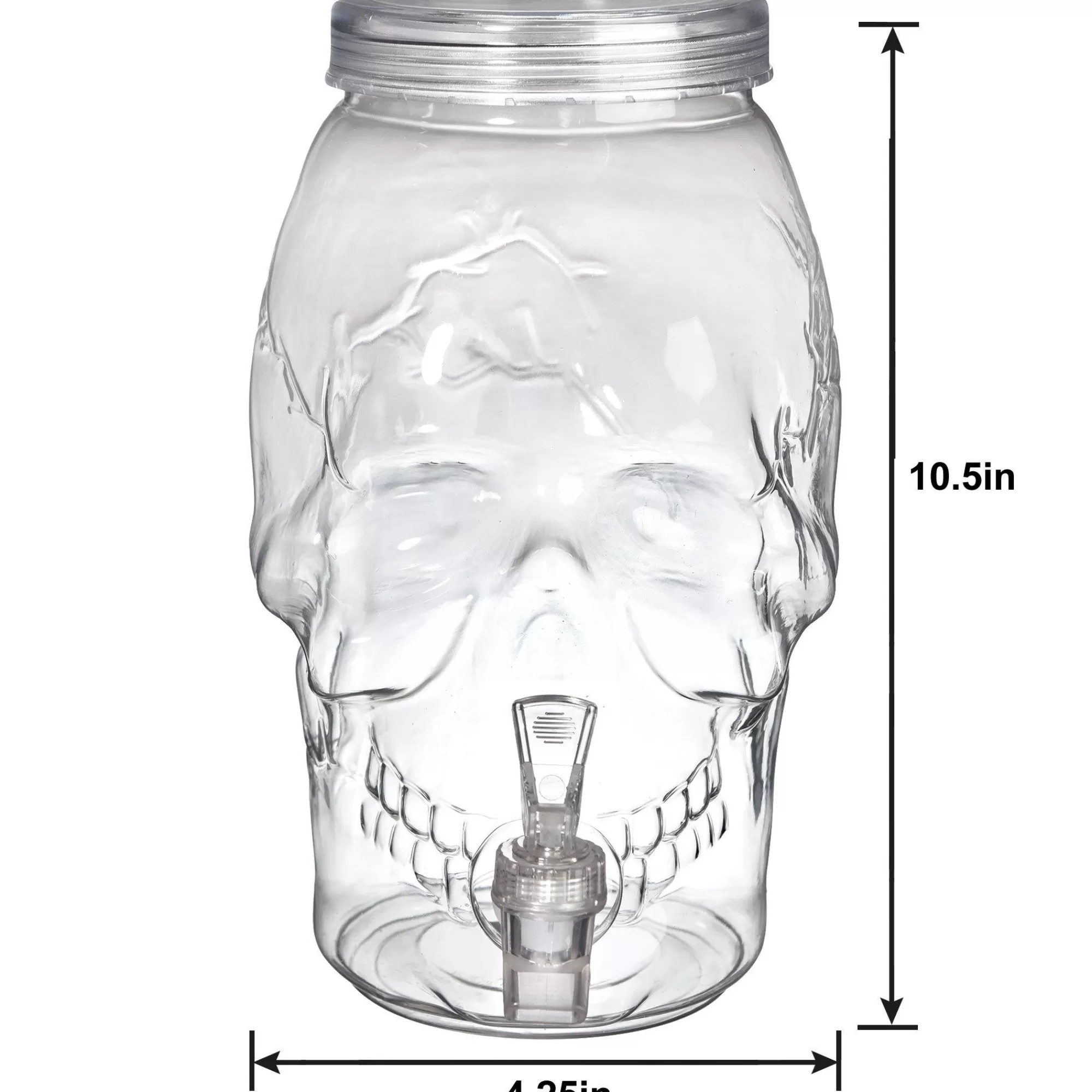 Party City Wicked Haunting | Skull Plastic Drink Dispenser, 1Gal