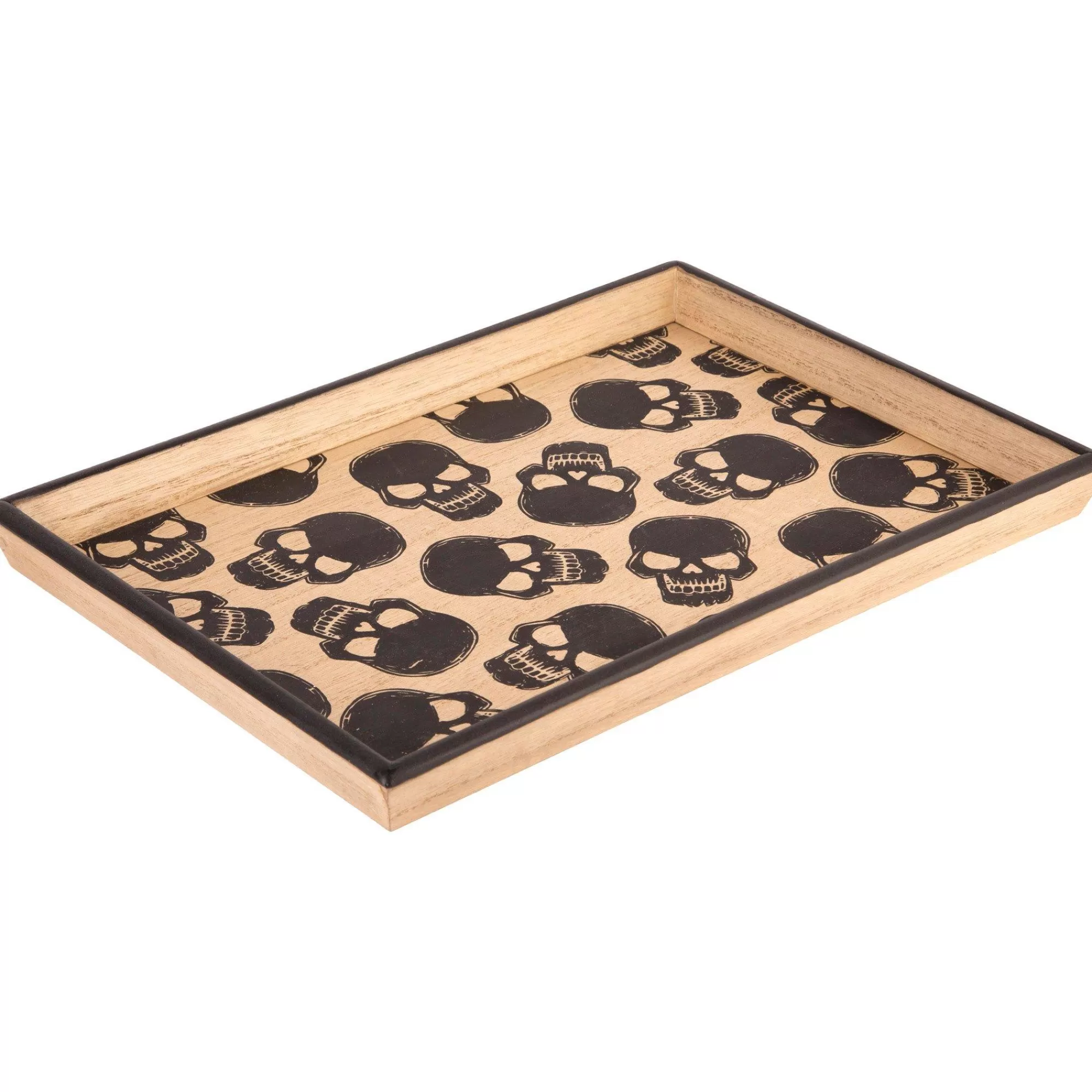 Party City Boneyard Glam | Skull Rectangular Fiberboard Serving Tray, 14In X 9.5In