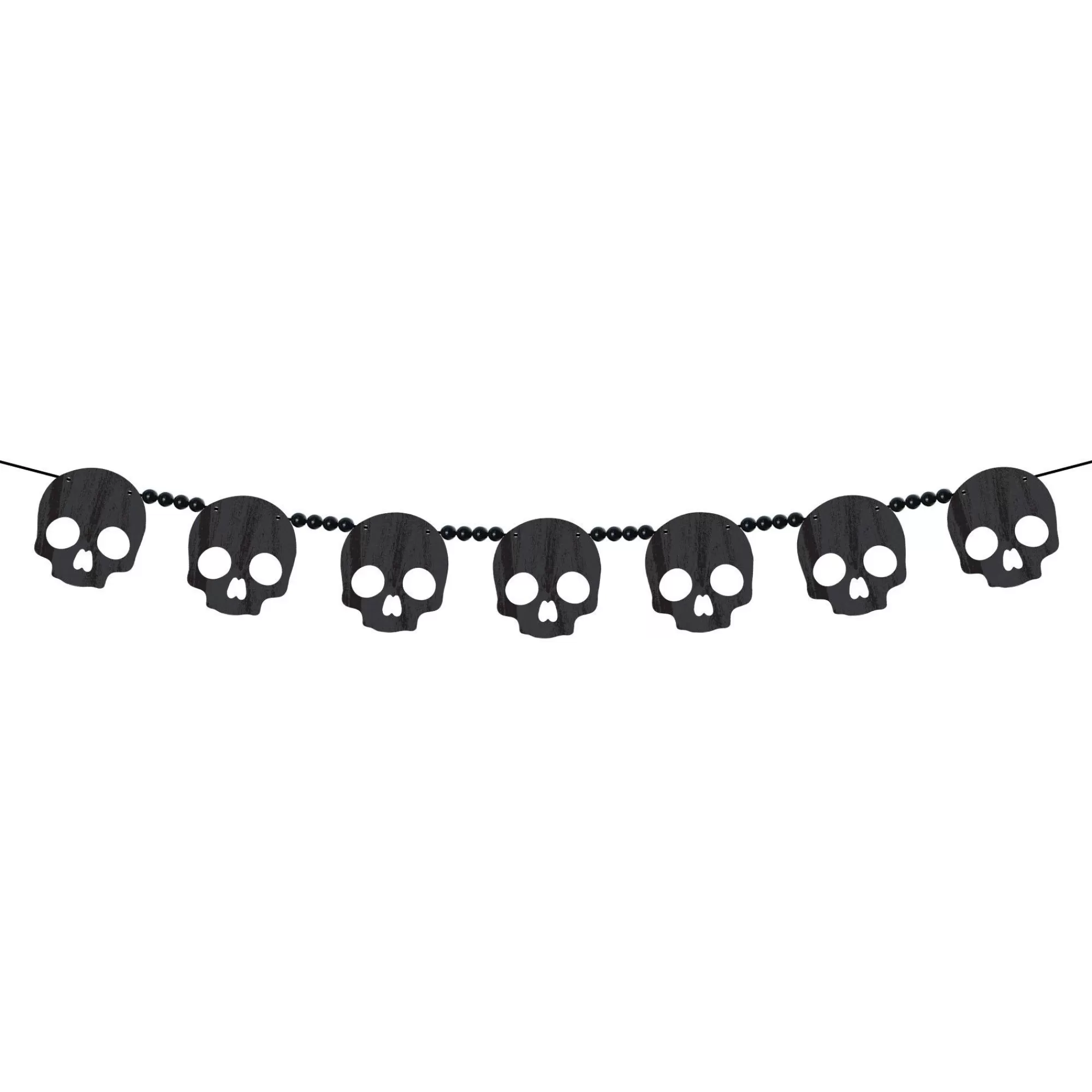 Party City Window & Wall Décor | Skull Wood Garland, 6Ft