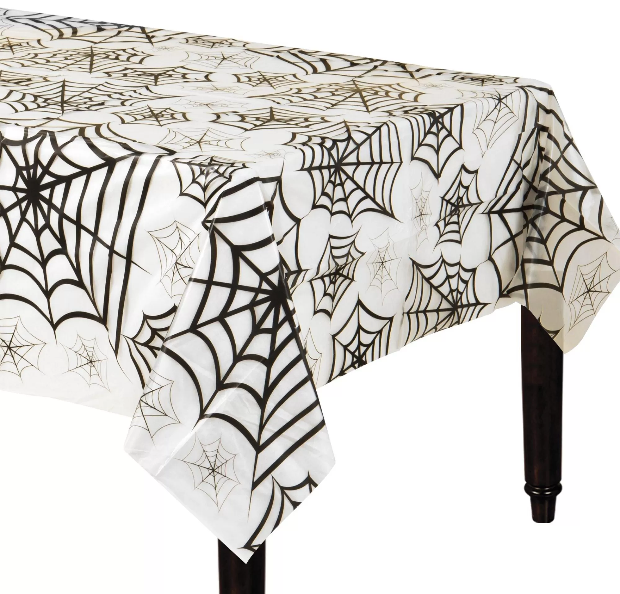 Party City Table Décor & Centerpieces | Spider Web Clear Plastic Table Cover