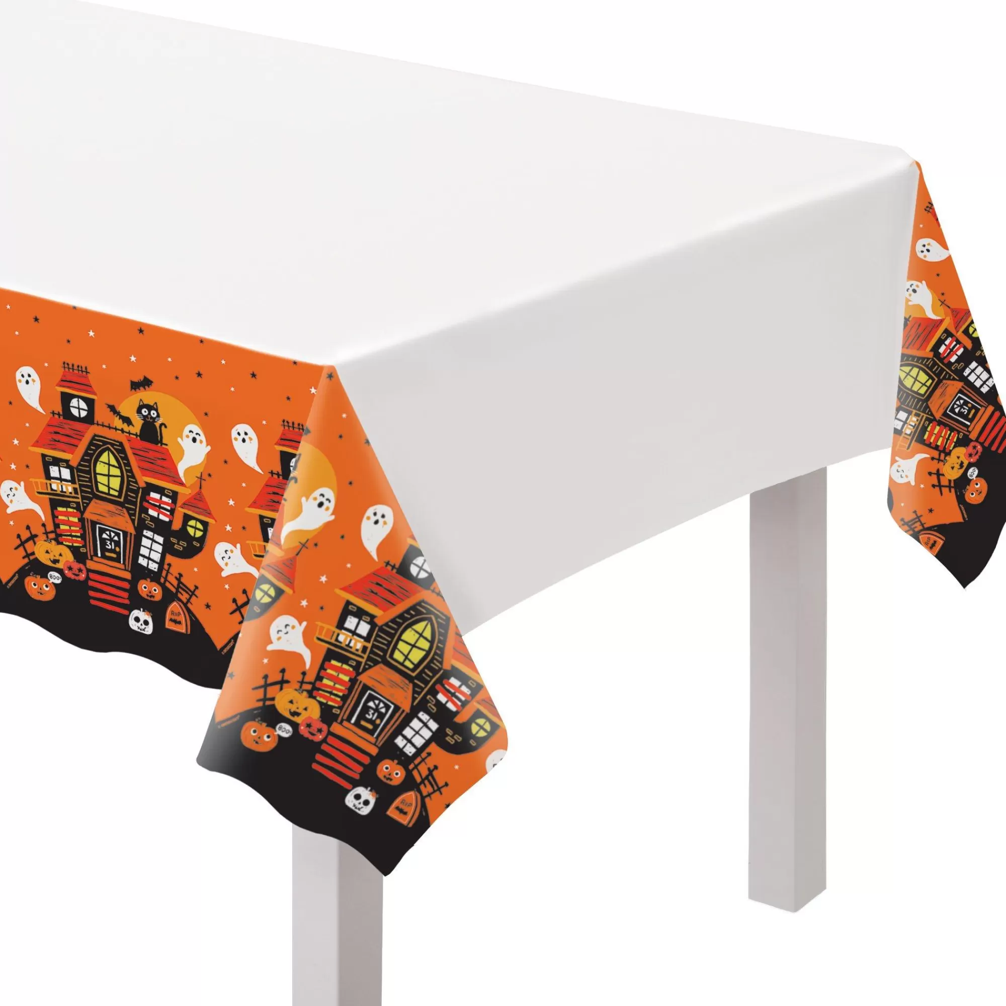 Party City Table Décor & Centerpieces | Spooky Friends Halloween Plastic Table Covers, 54In X 84In, 3Ct