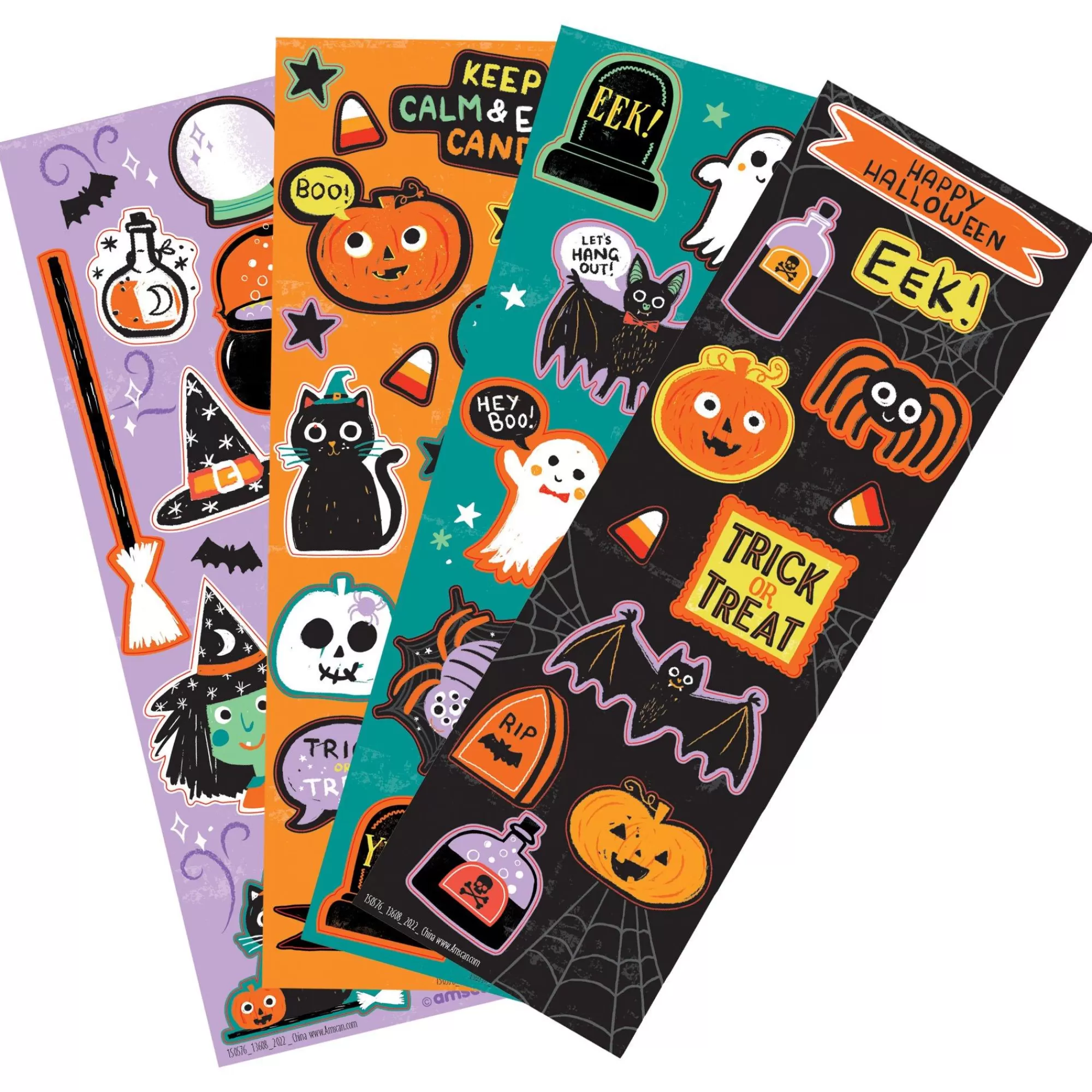 Party City Trunk Or Treat | Spooky Friends Halloween Stickers, 4 Sheets