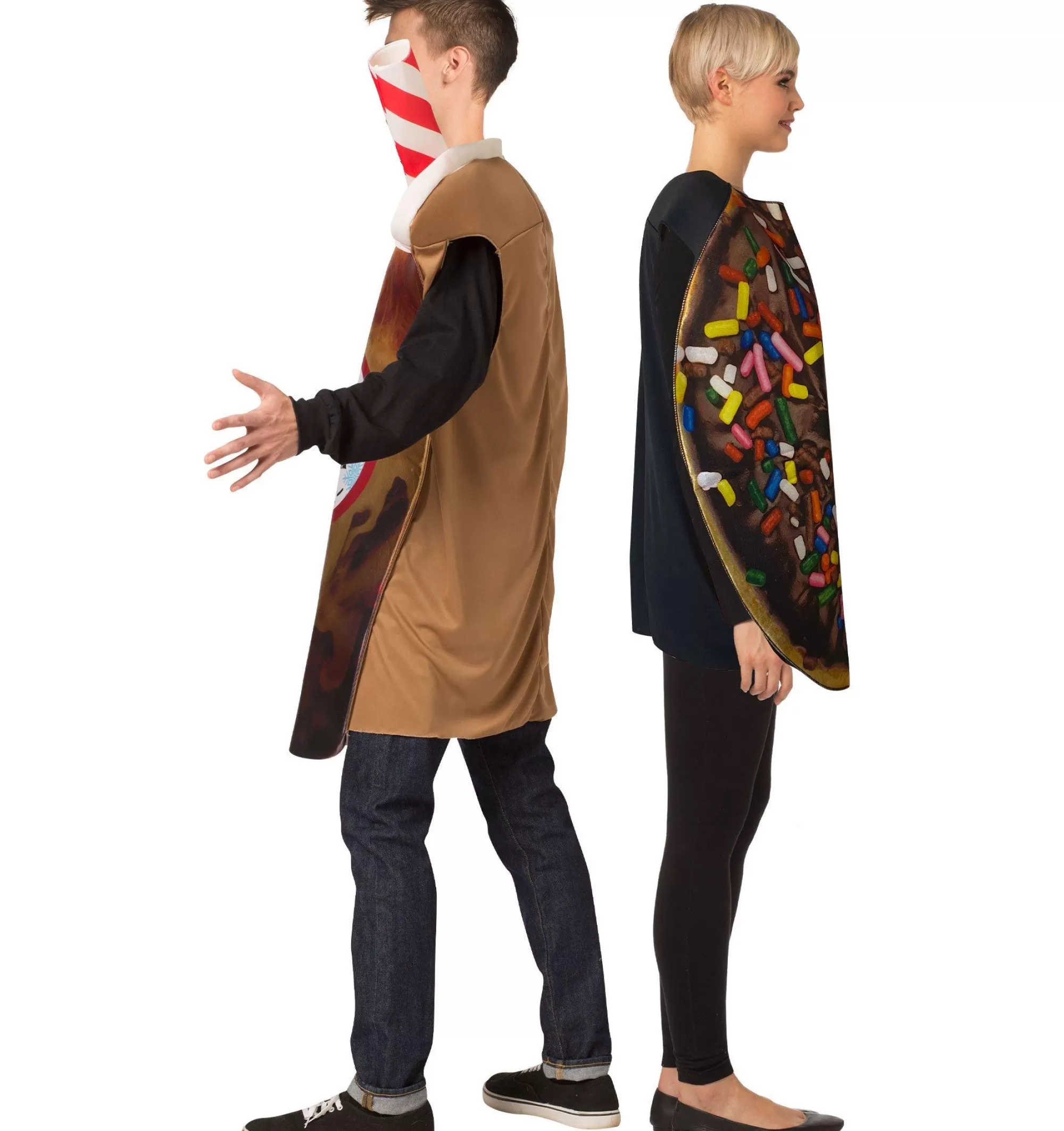 Women Party City Funny | Sprinkle Donut & Cold Brew Coffee Couples Costumes For Adults