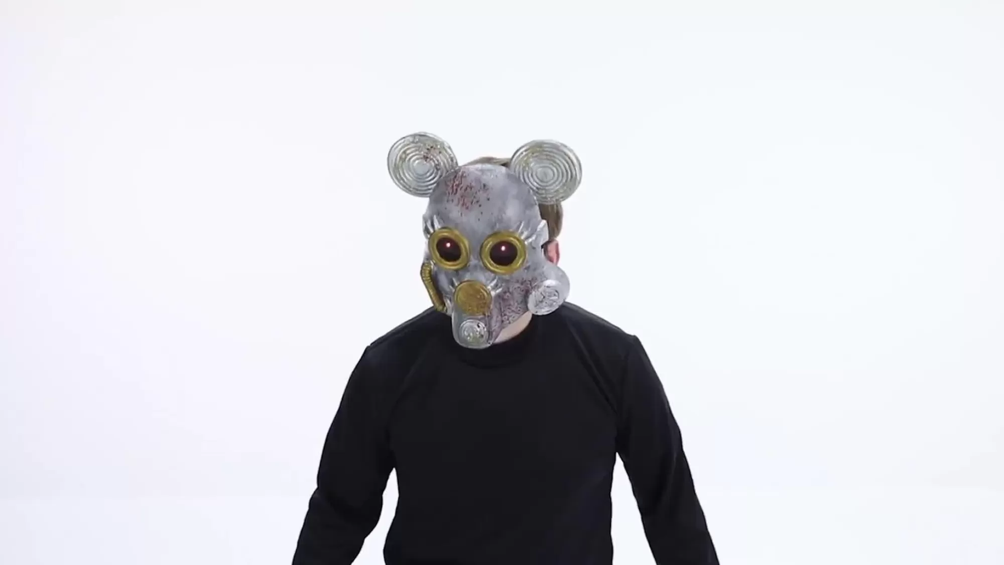 Party City Scary-Steampunk Mutated Mouse Light-Up Mask