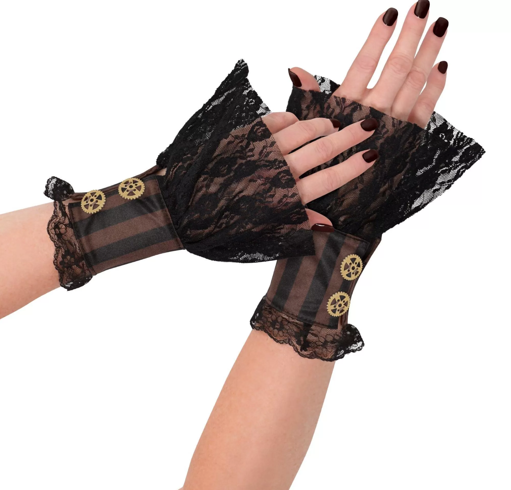 Party City Gloves-Steampunk Wrist Cuffs