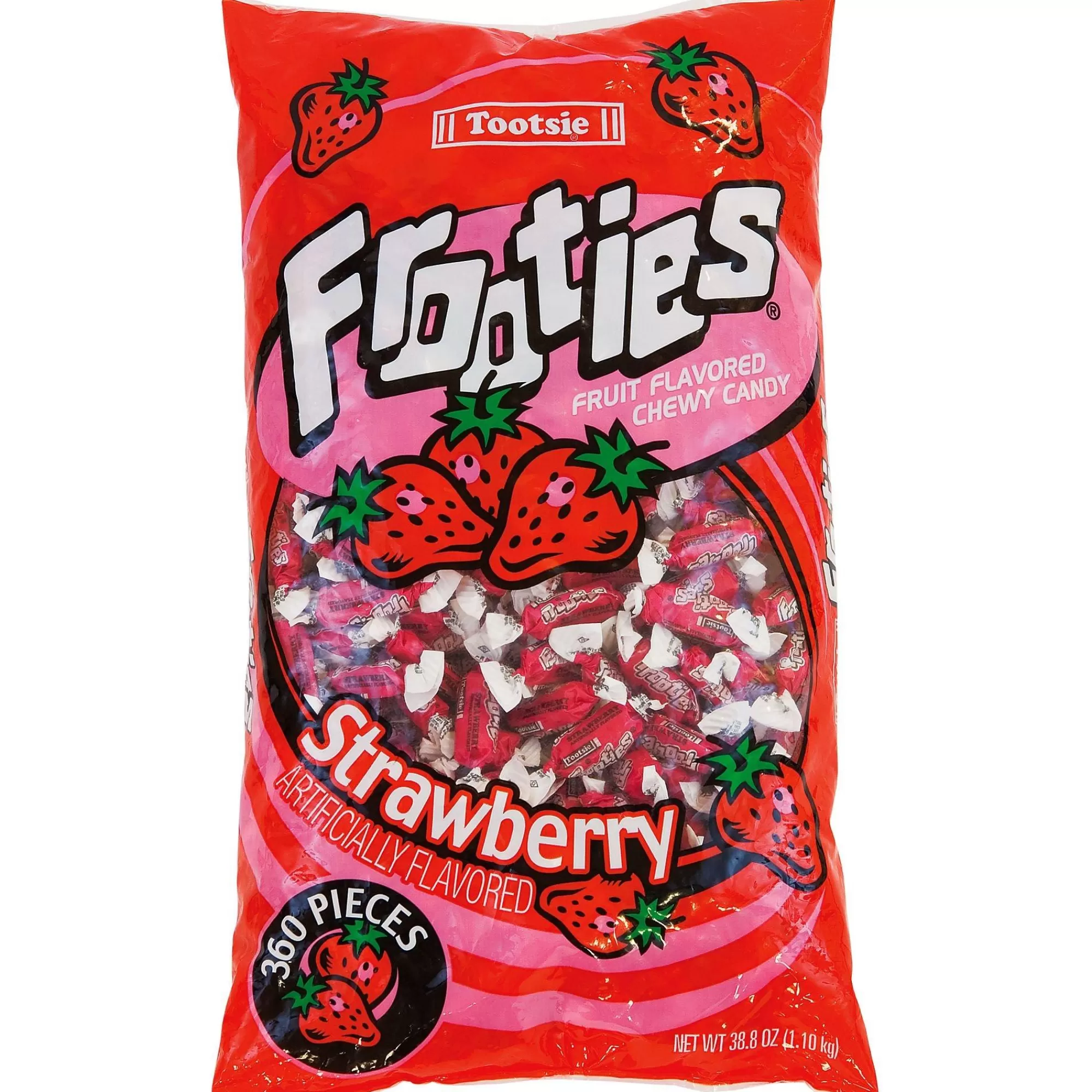 Frooties Candy Buffet By Color-Strawberry Chewy Candy 360Ct Red