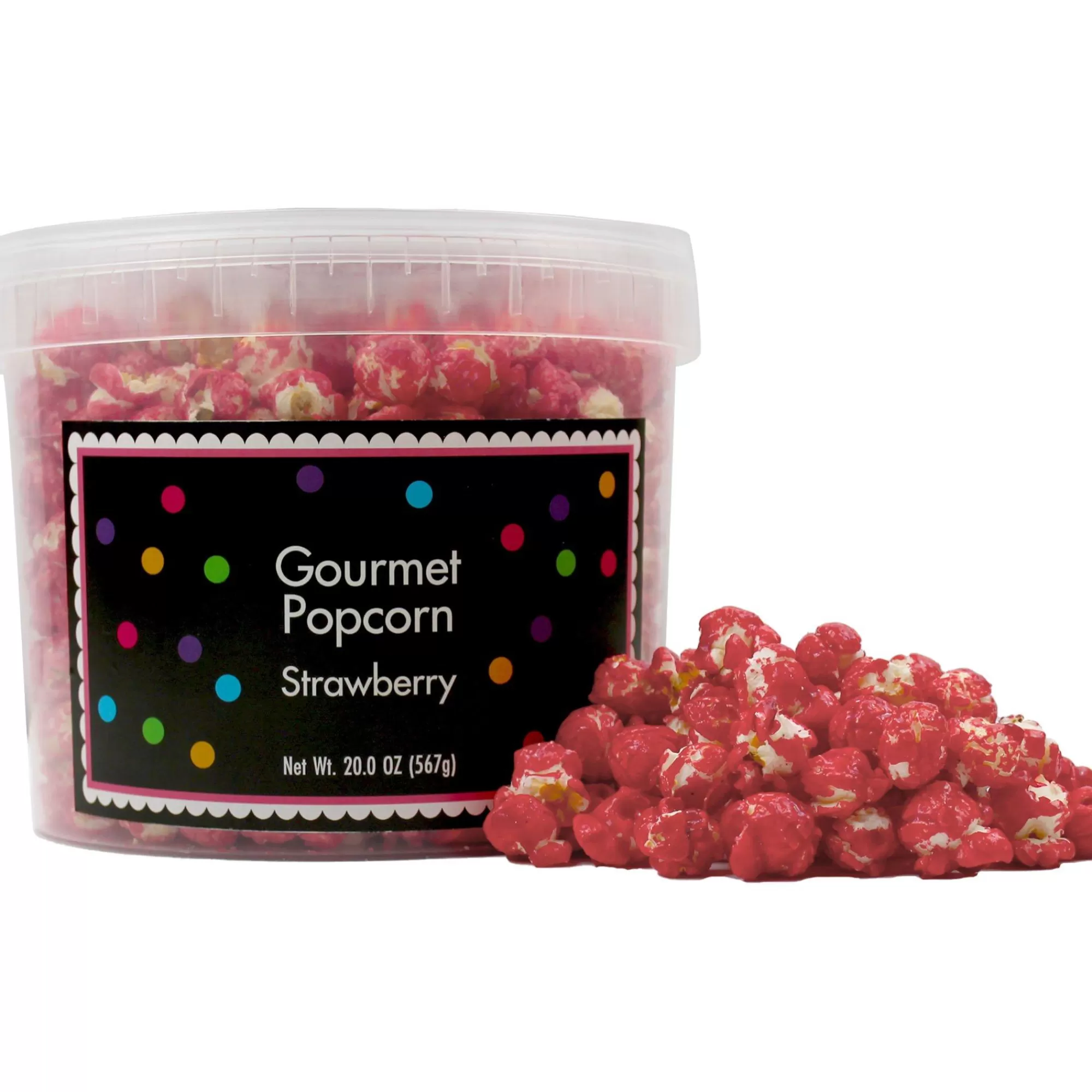 Party City Candy Buffet By Color-Strawberry Gourmet Popcorn Tub, 20Oz Red