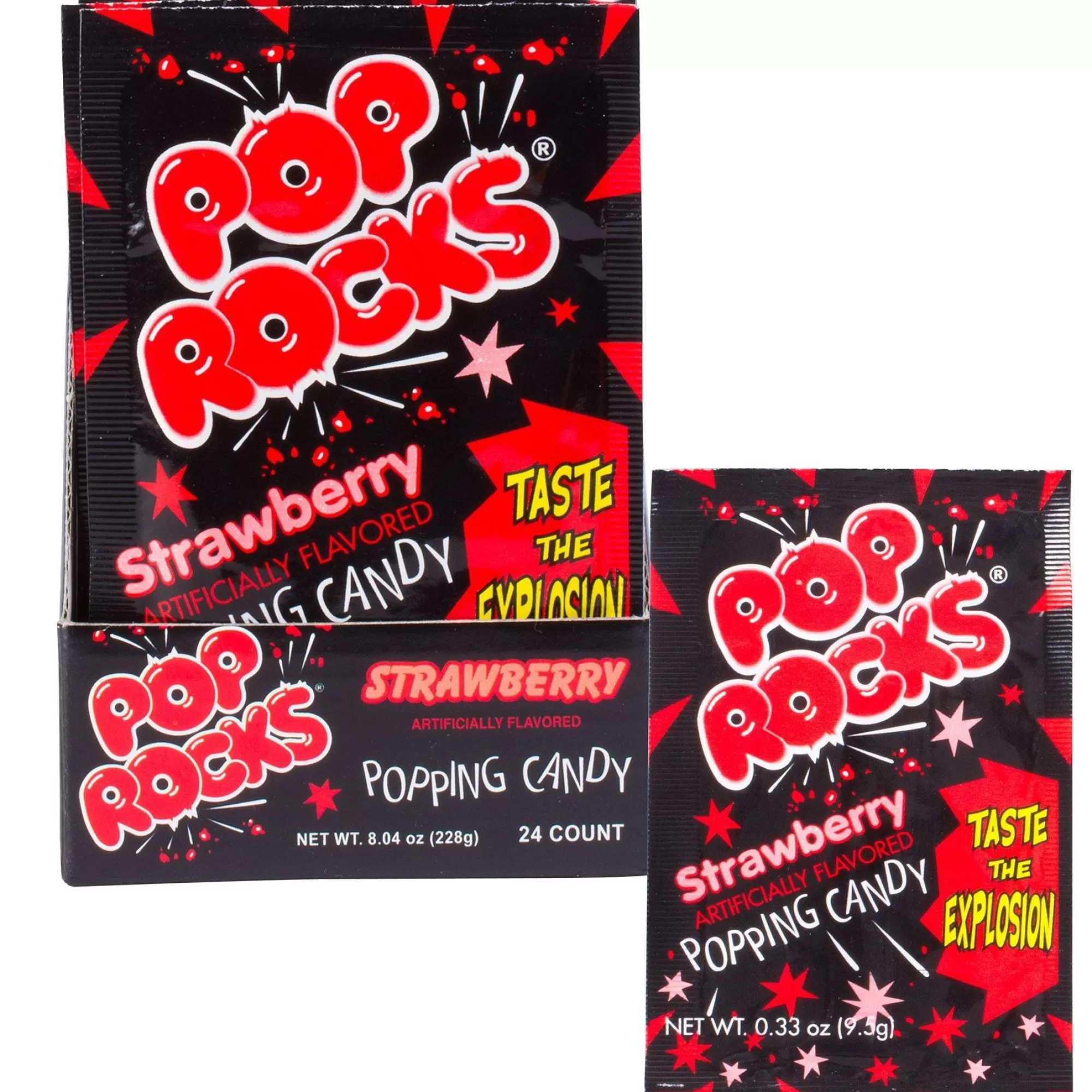 Pop Rocks Bulk Candy-Strawberry 24Ct