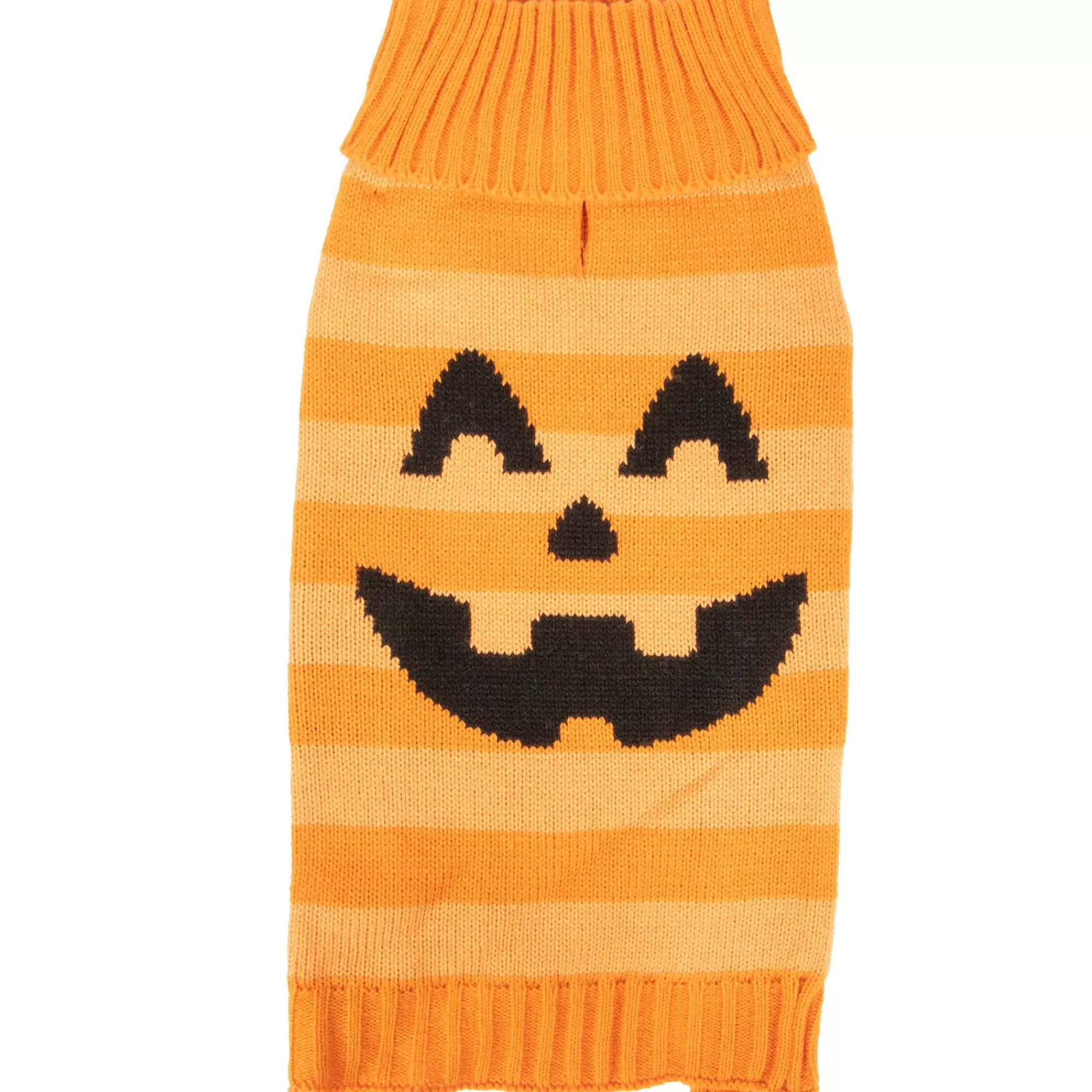 Party City Dog & Pet Costumes-Striped Orange Jack-O'-Lantern Dog Sweater