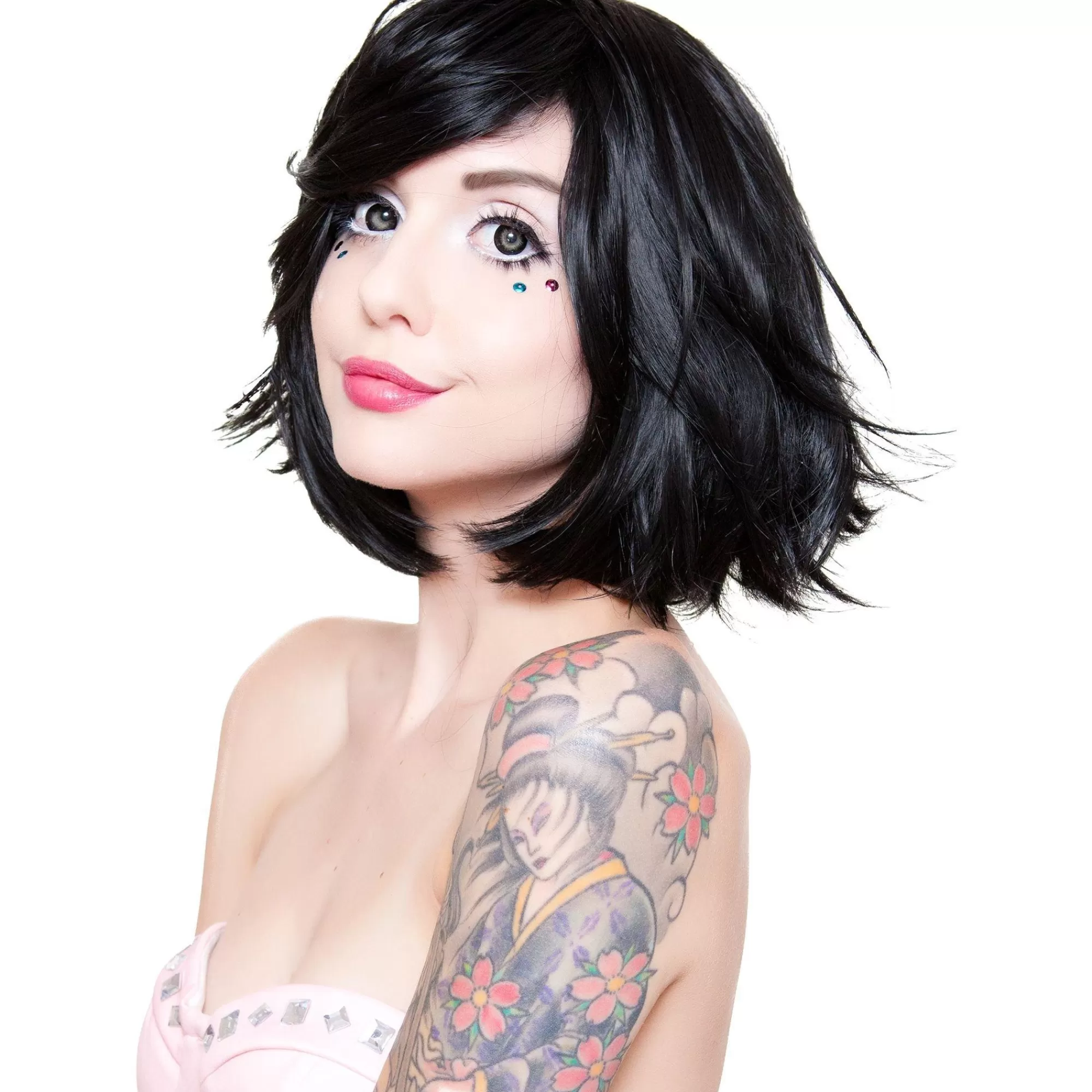 Party City Wigs-Stylish Short Black Wig