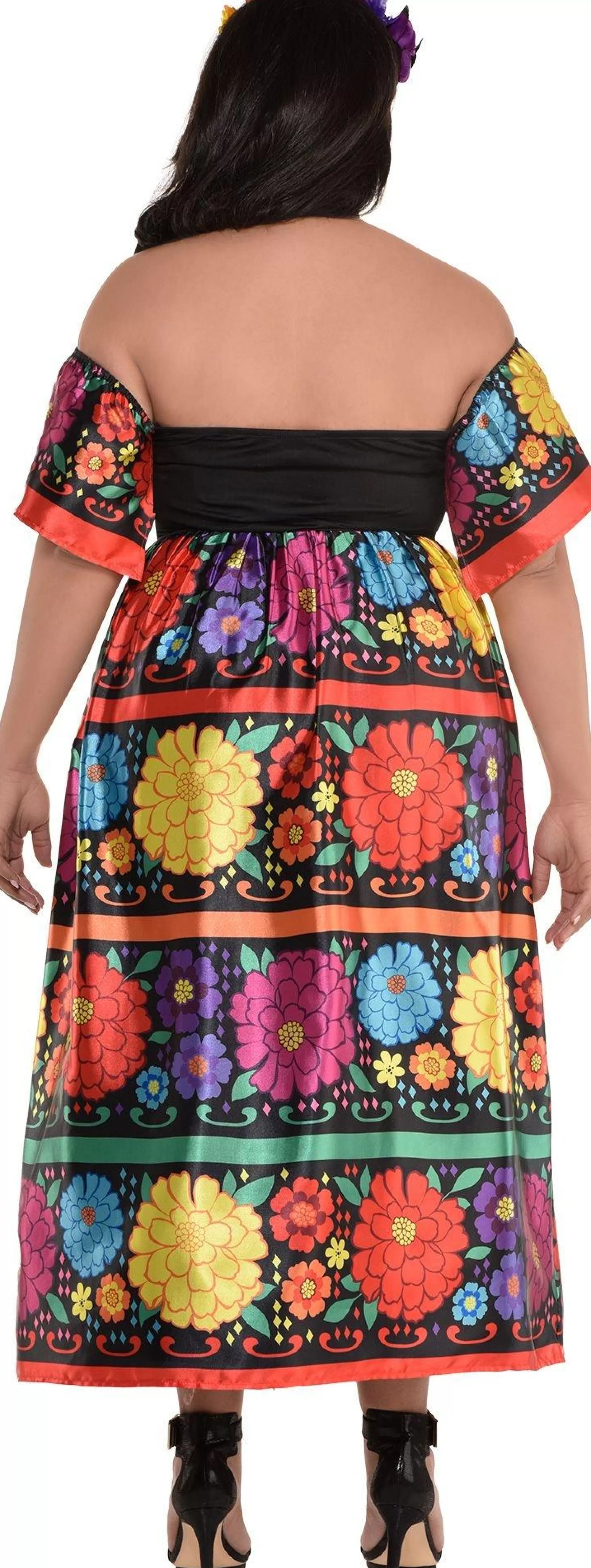 Women Party City Scary | Sugar Skull Beauty Plus Size Costume For Adults - Day Of The Dead