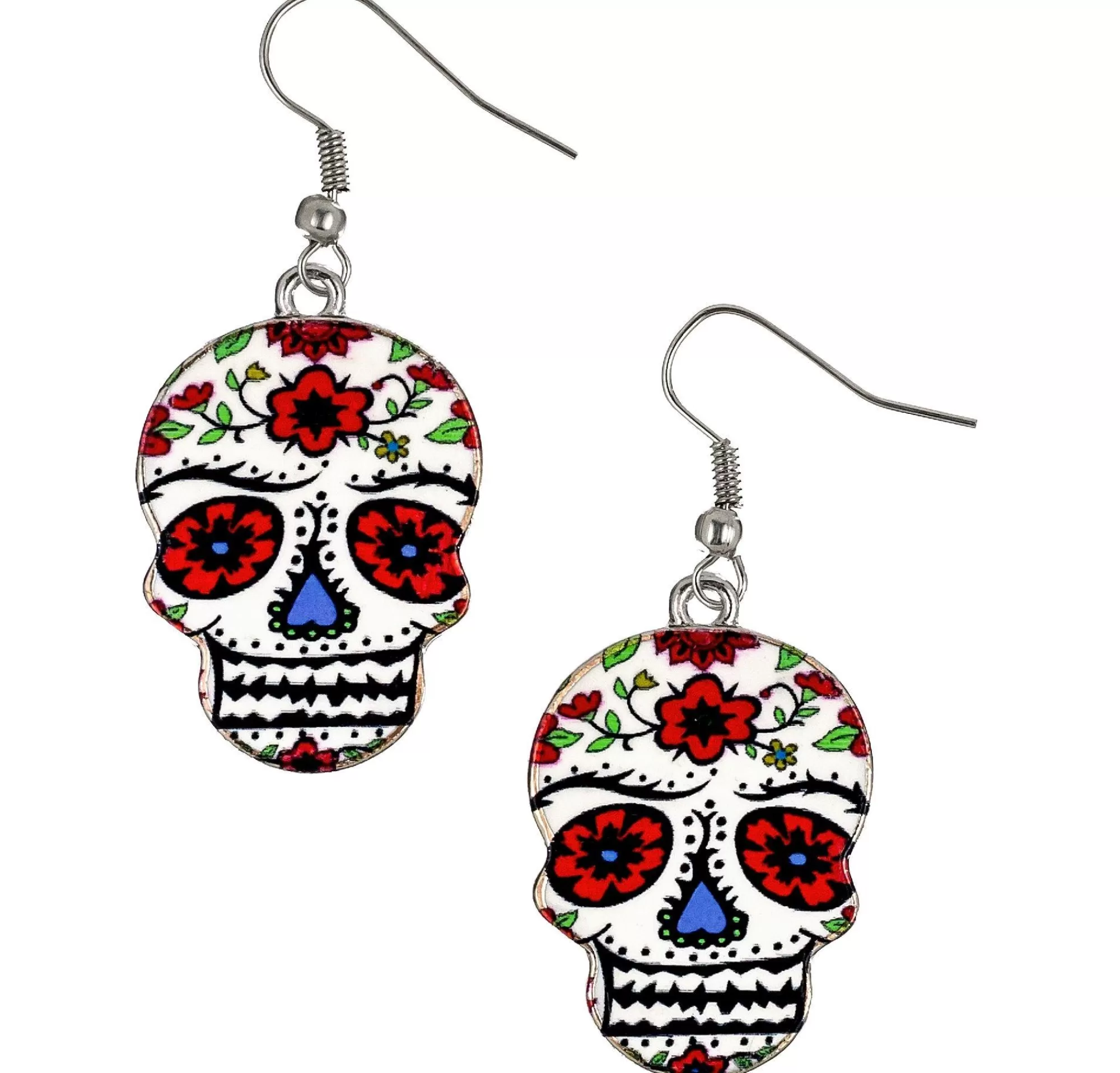 Party City Jewelry-Sugar Skull Earrings - Day Of The Dead