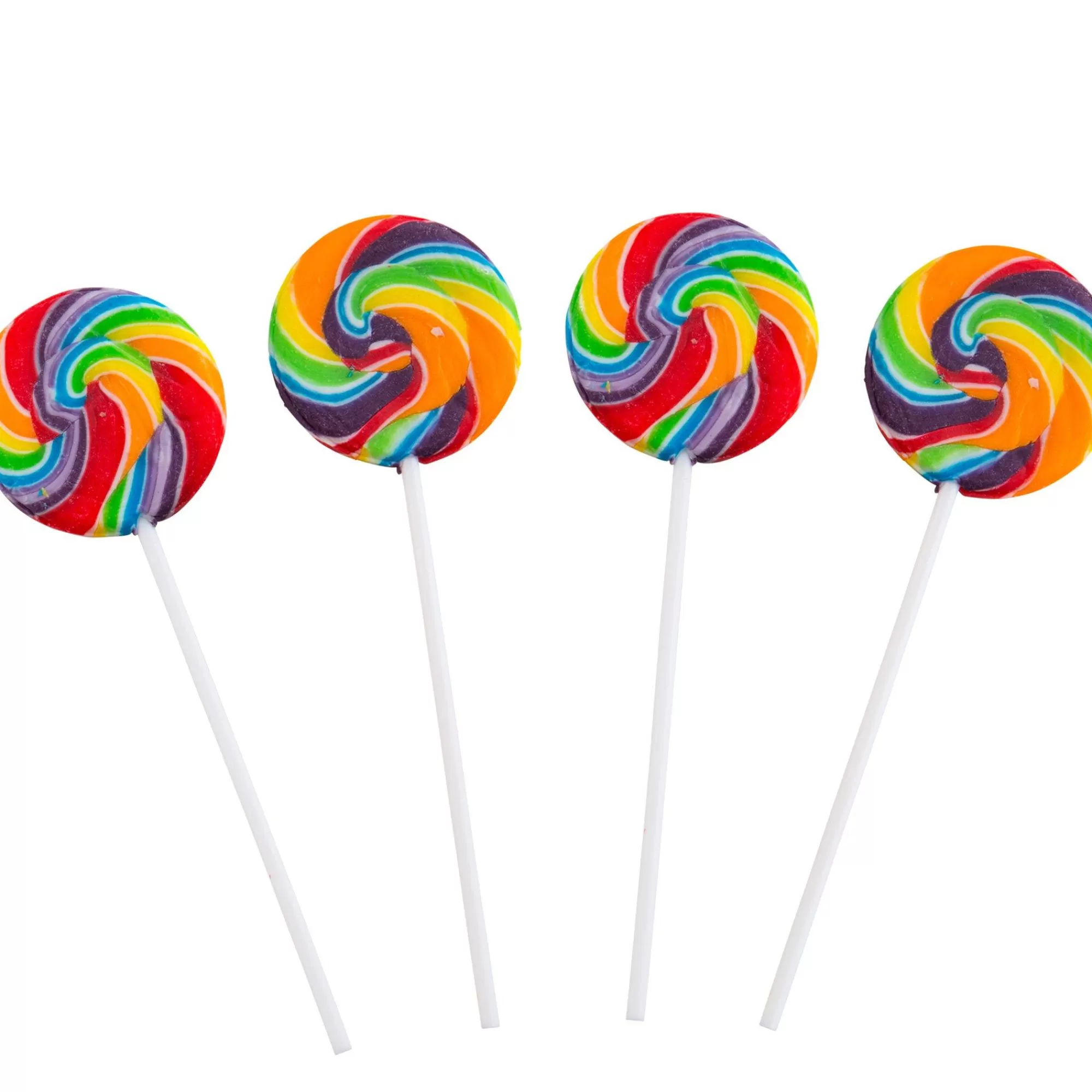 Party City Lollipops-Swirly Rainbow Lollipops 12Ct