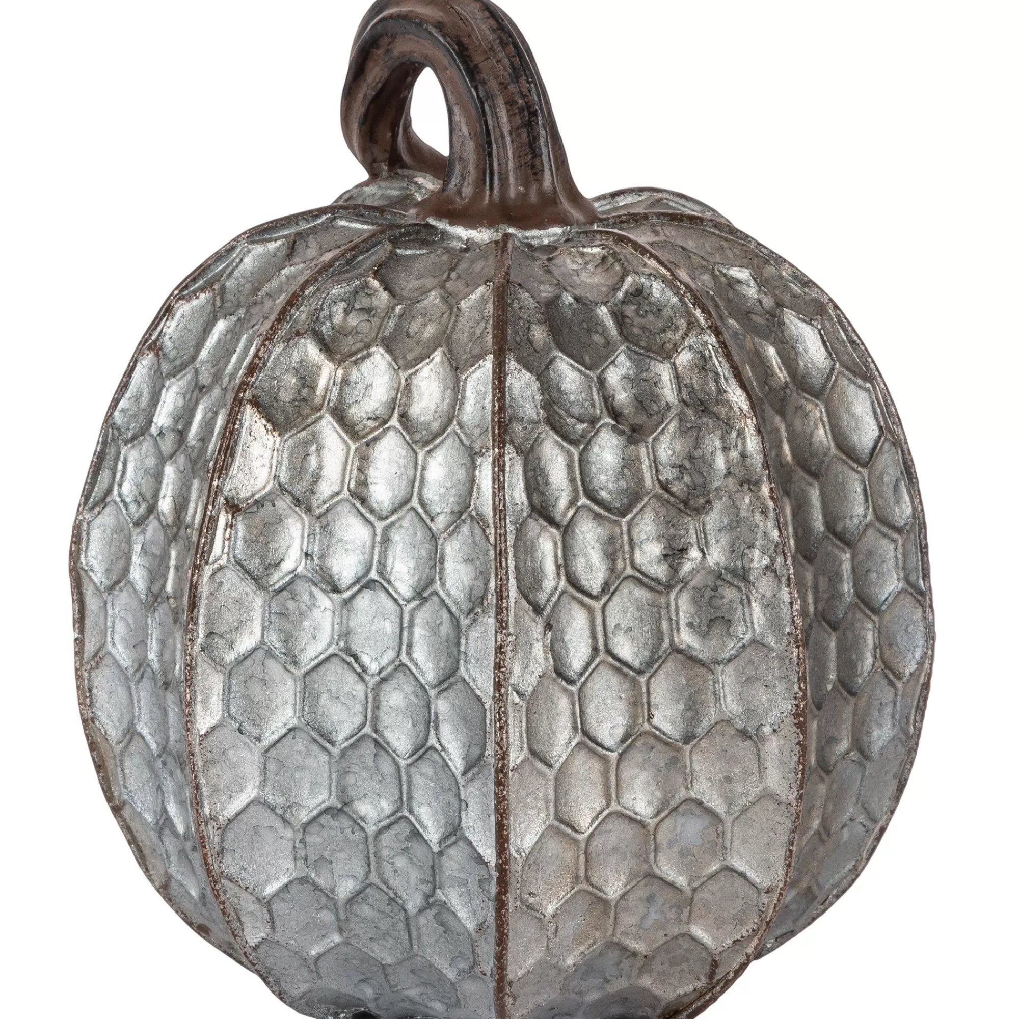 Party City Table Décor & Centerpieces | Tall Metal-Look Stone & Resin Pumpkin, 4.9In