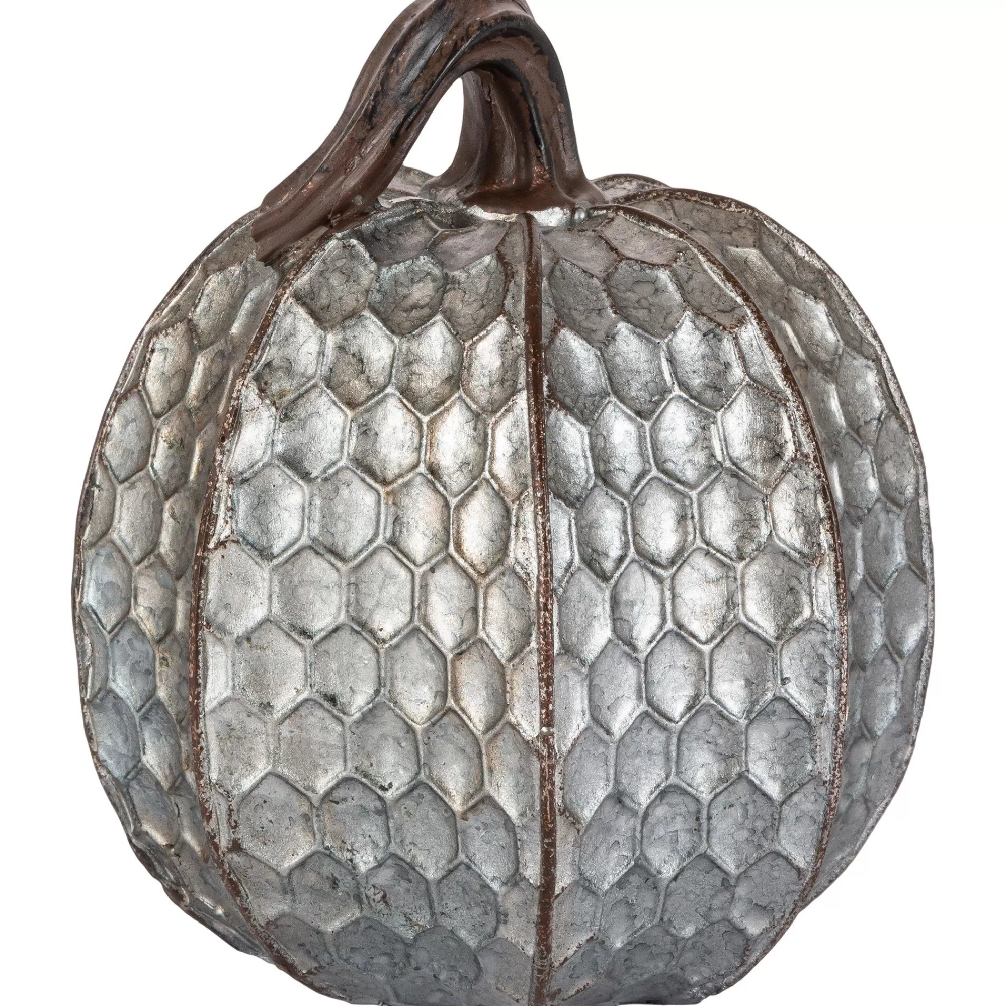 Party City Table Décor & Centerpieces | Tall Metal-Look Stone & Resin Pumpkin, 4.9In