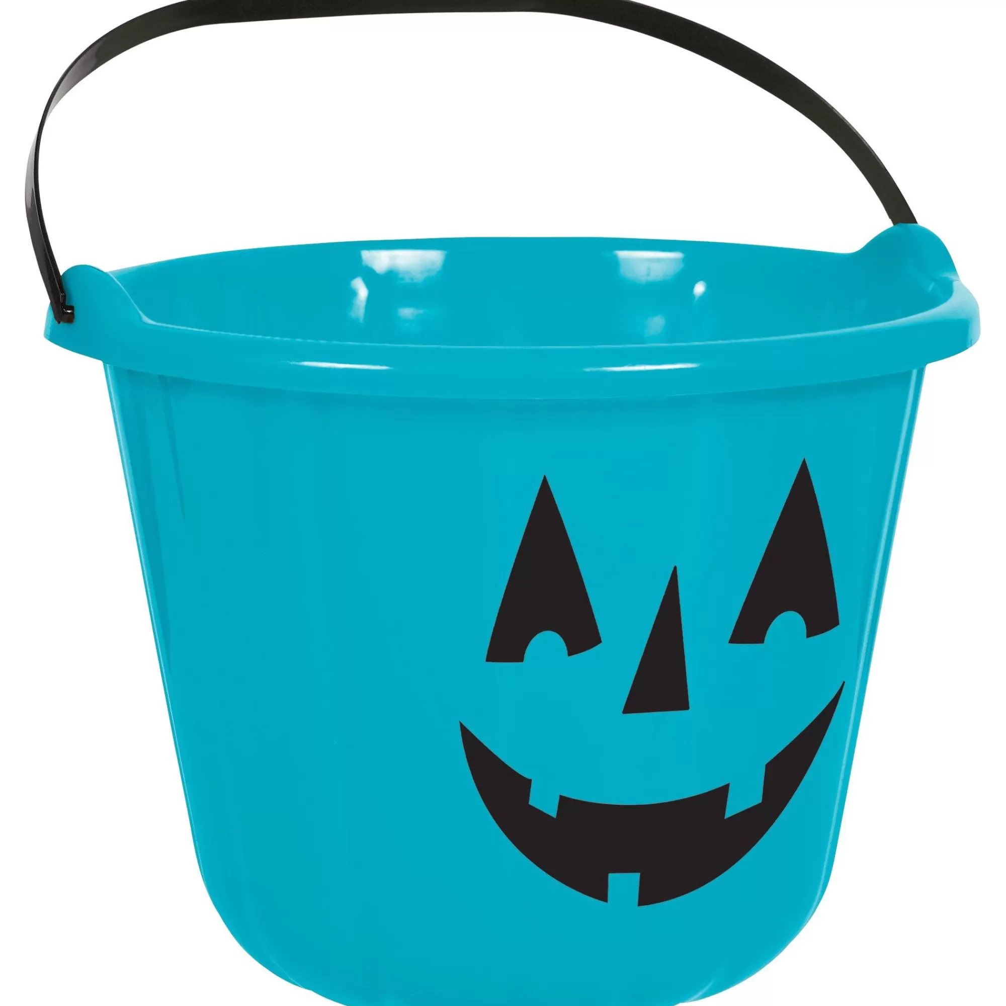 Party City Favors & Favor Bags | Teal Jack-O'-Lantern Plastic Treat Bucket, 8.8In X 6.8In