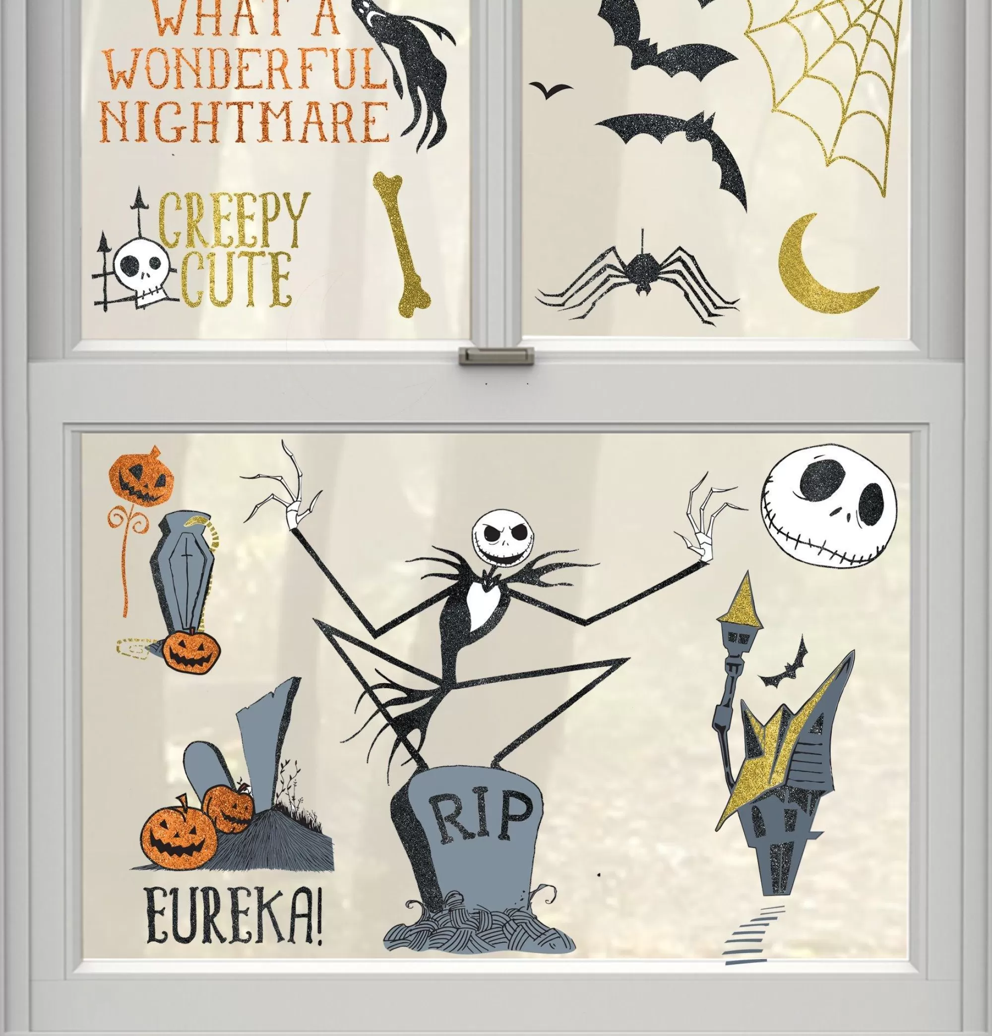 Party City Window & Wall Décor | The Nightmare Before Christmas Cling Decals 15Ct