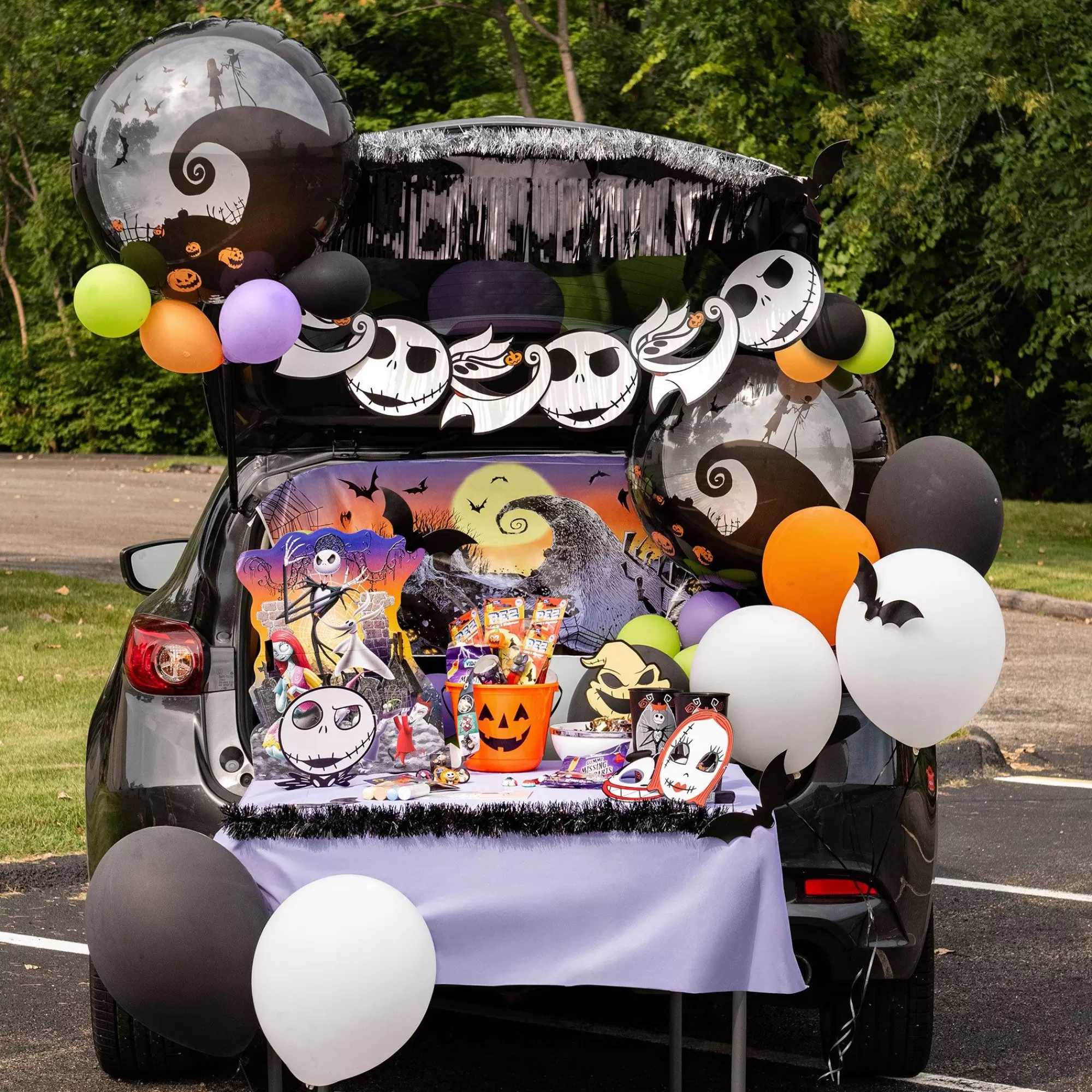 Disney Channel Trunk Or Treat | The Nightmare Before Christmas Trunk-Or-Treat Decorating Kit, 41Pc