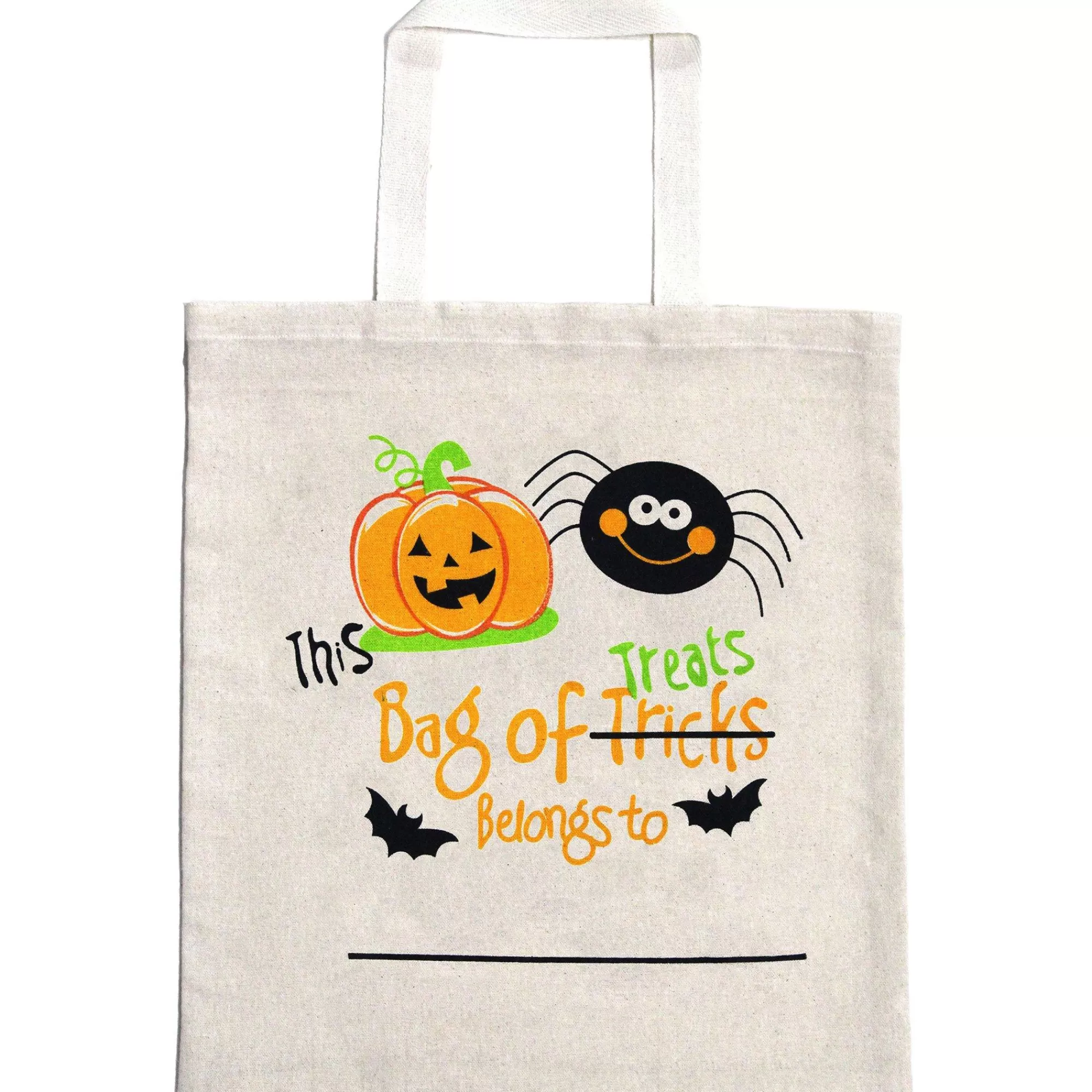 Party City Trick-Or-Treat Bags & Buckets | This Bag Of Treats Belongs To Cotton Tote Treat Bag, 14In X 16In