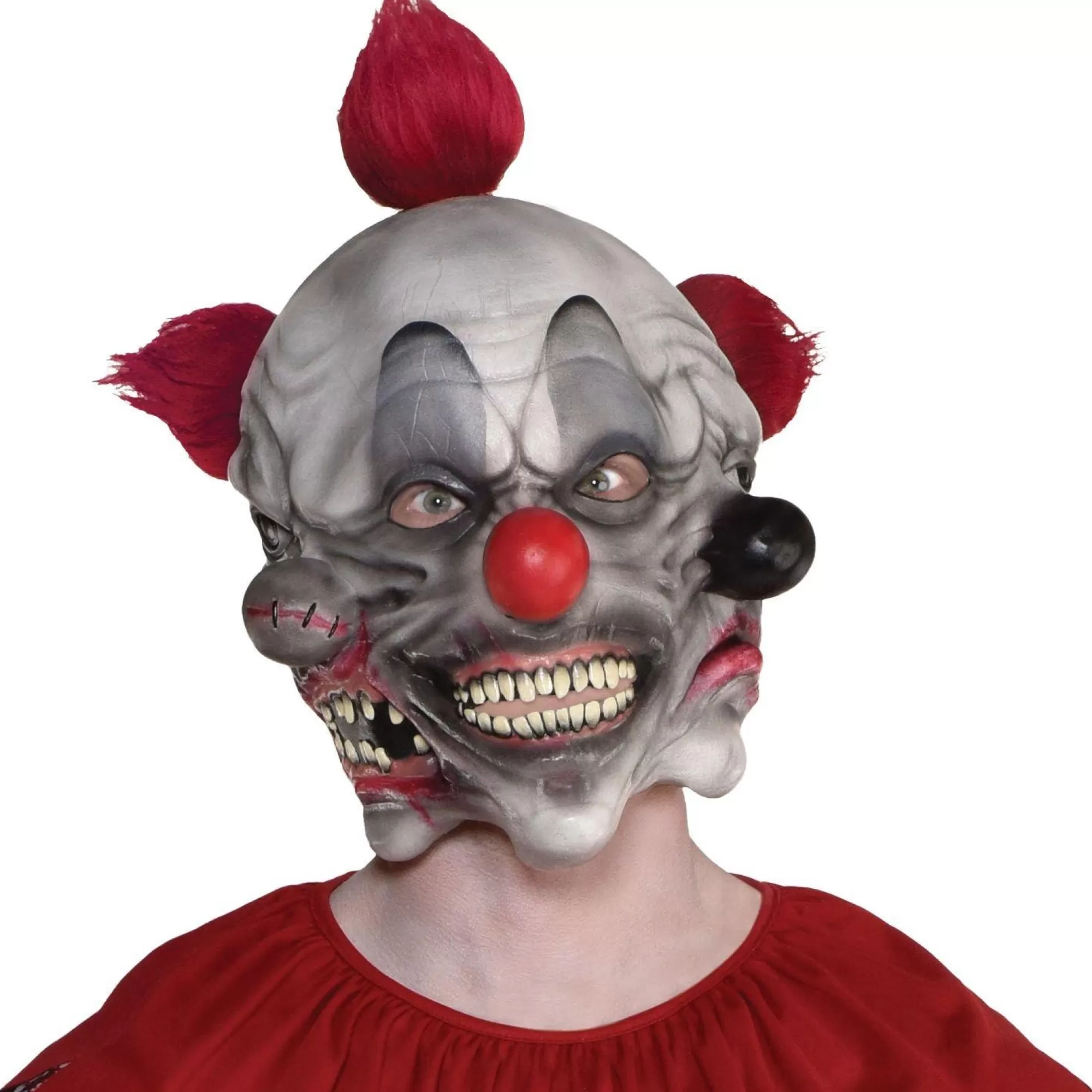 Party City Scary-Three-Face Clown Latex Mask