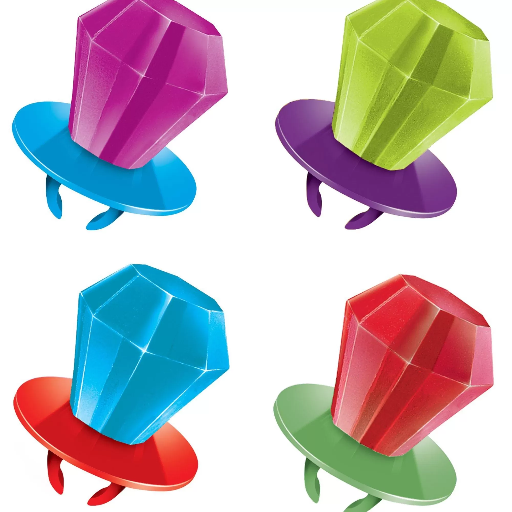 Topps Candy Lollipops-Topps Ring Pop Sours & Tongue Painters Bag, 10Pc - Blue Raspberry, Purpleberry, Sour Cherry & Sour Watermelon