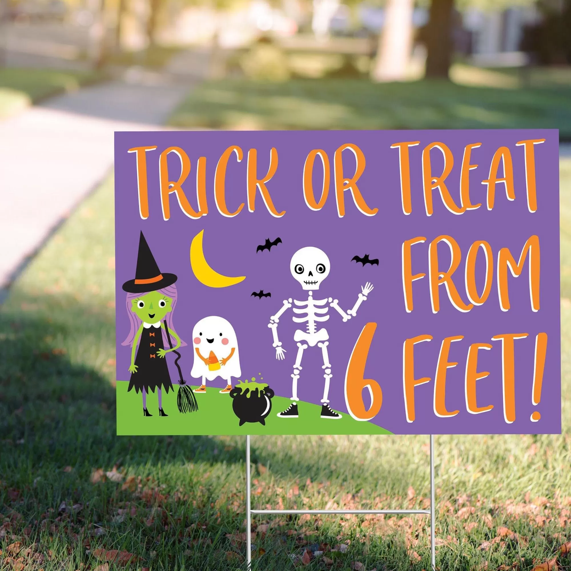 Party City Yard Stakes & Signs | Trick-Or-Treat From 6 Feet Yard Sign