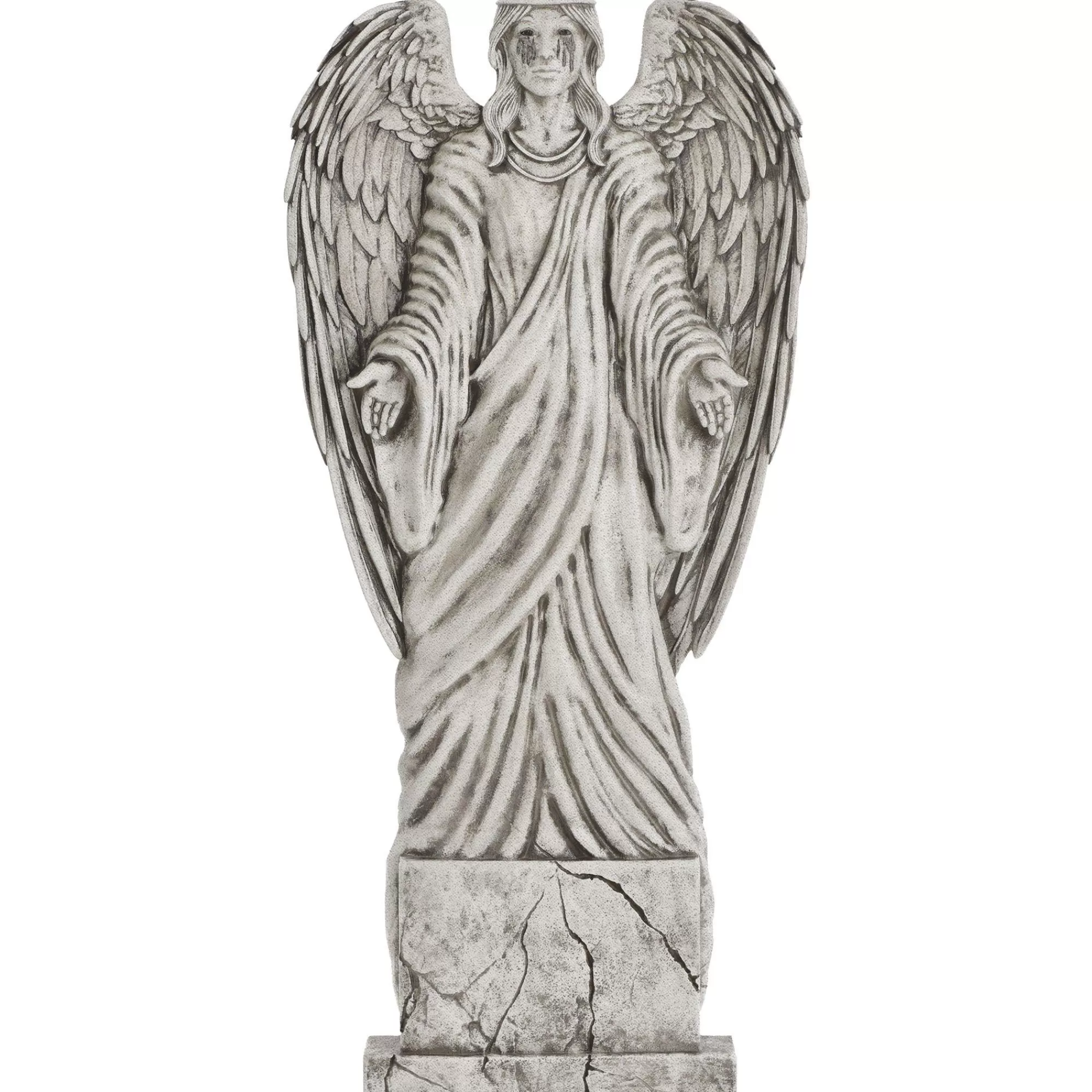 Party City Tombstones & Fencing | Weeping Angel Monument Foam Tombstone, 26In X 57.5In