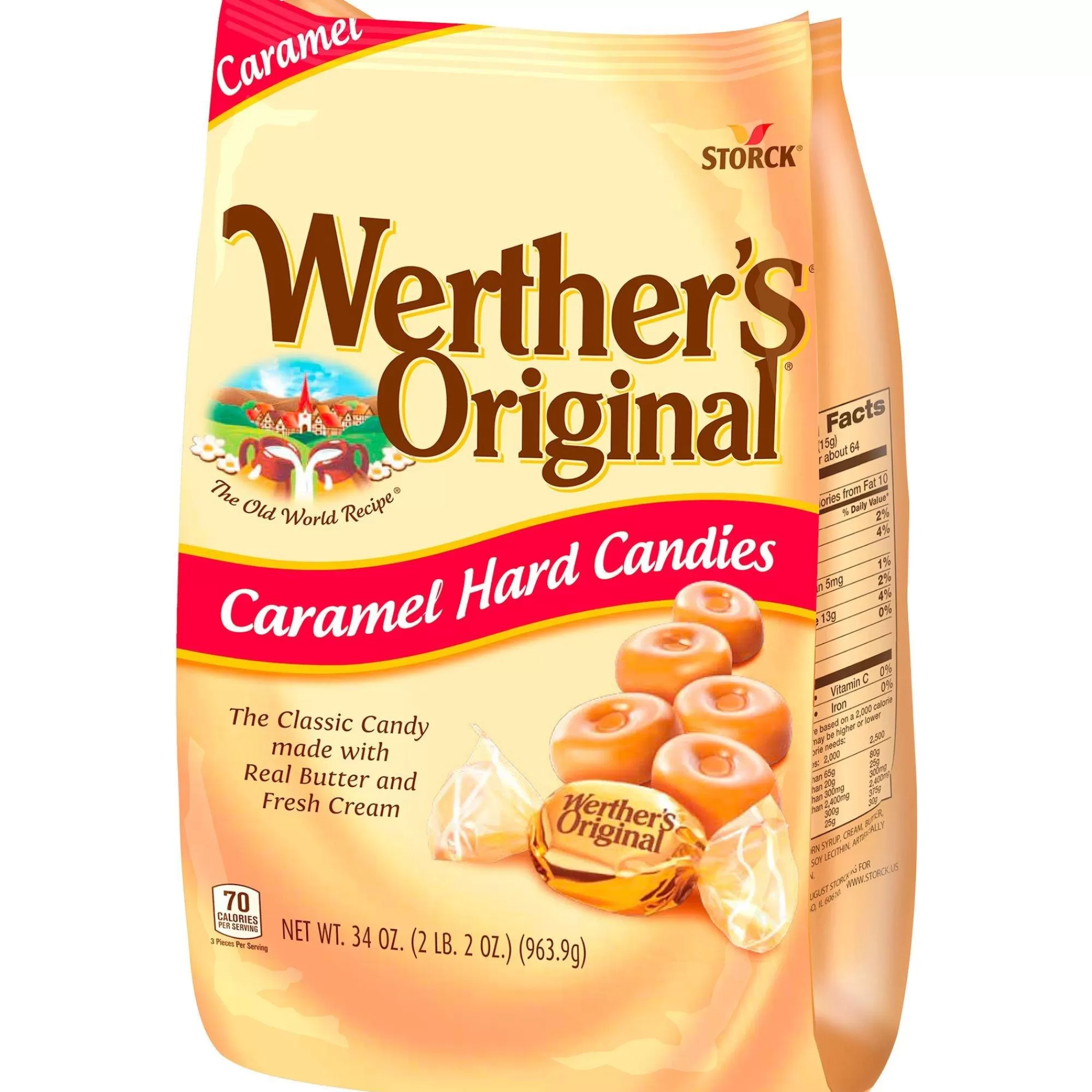 Party City Bulk Candy-Werther's Original Caramel Hard Candies 180Ct