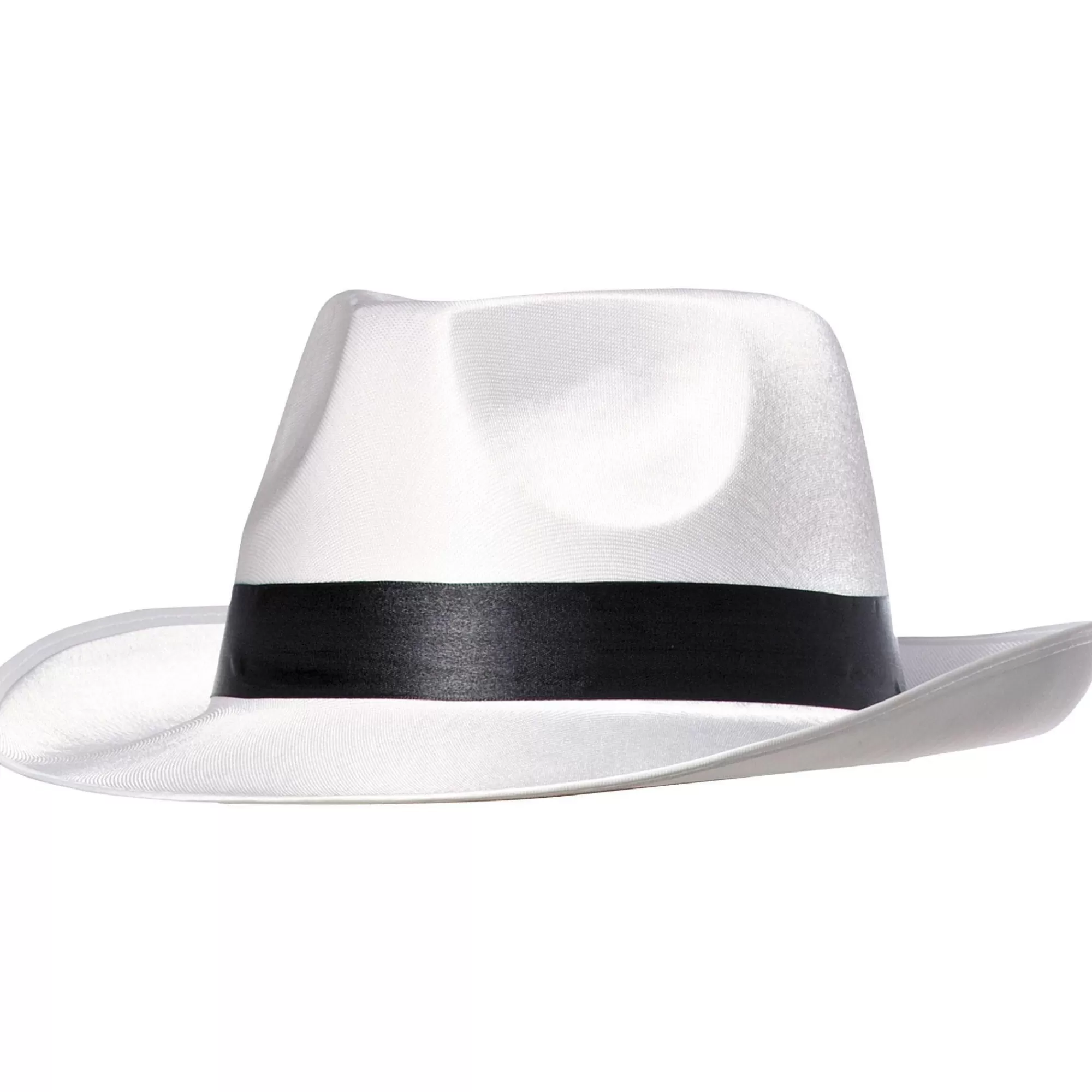 Party City Hats-White Gangster Hat