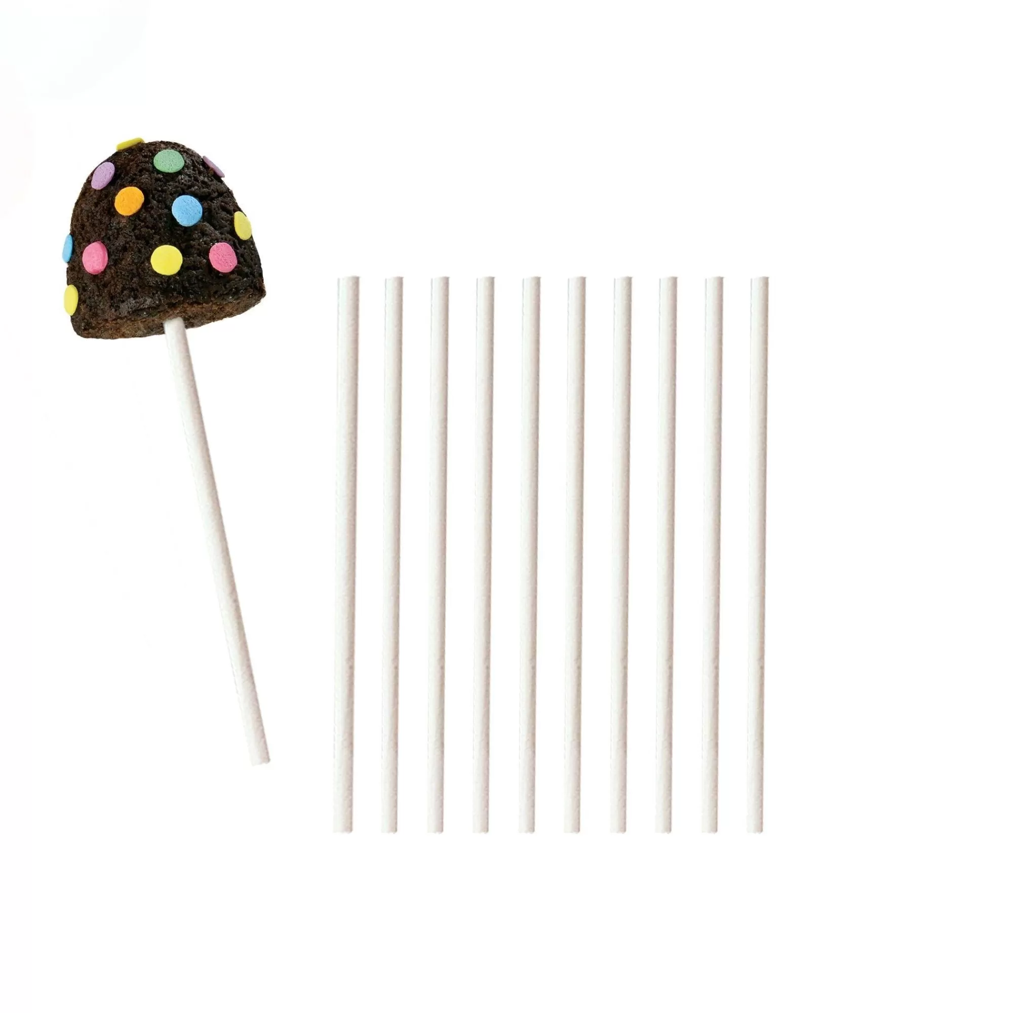 Party City Baking Supplies-White Lollipop Sticks 50Ct