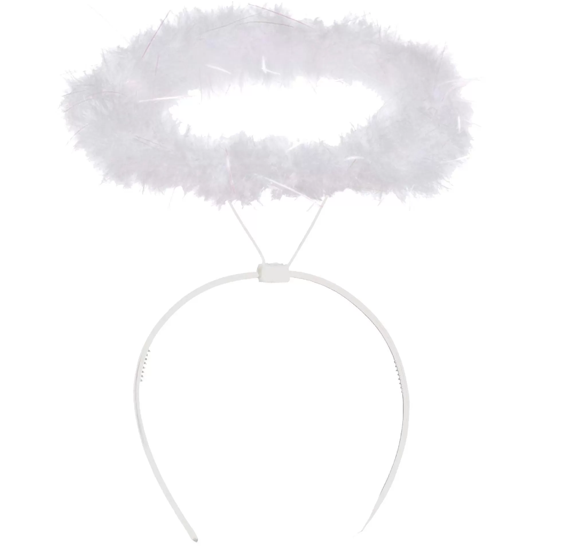 Party City Headbands, Tails | White Marabou Halo