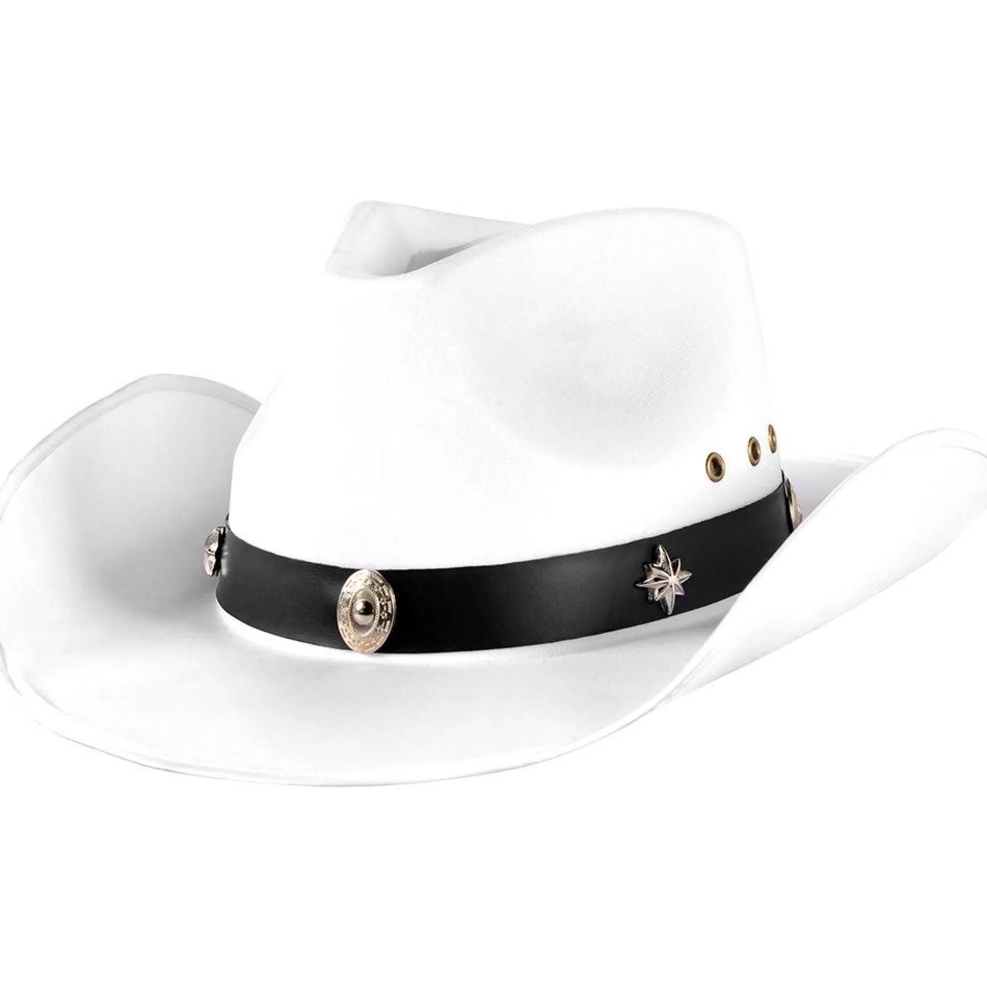 Party City Cowboy-White Satin Cowboy Hat