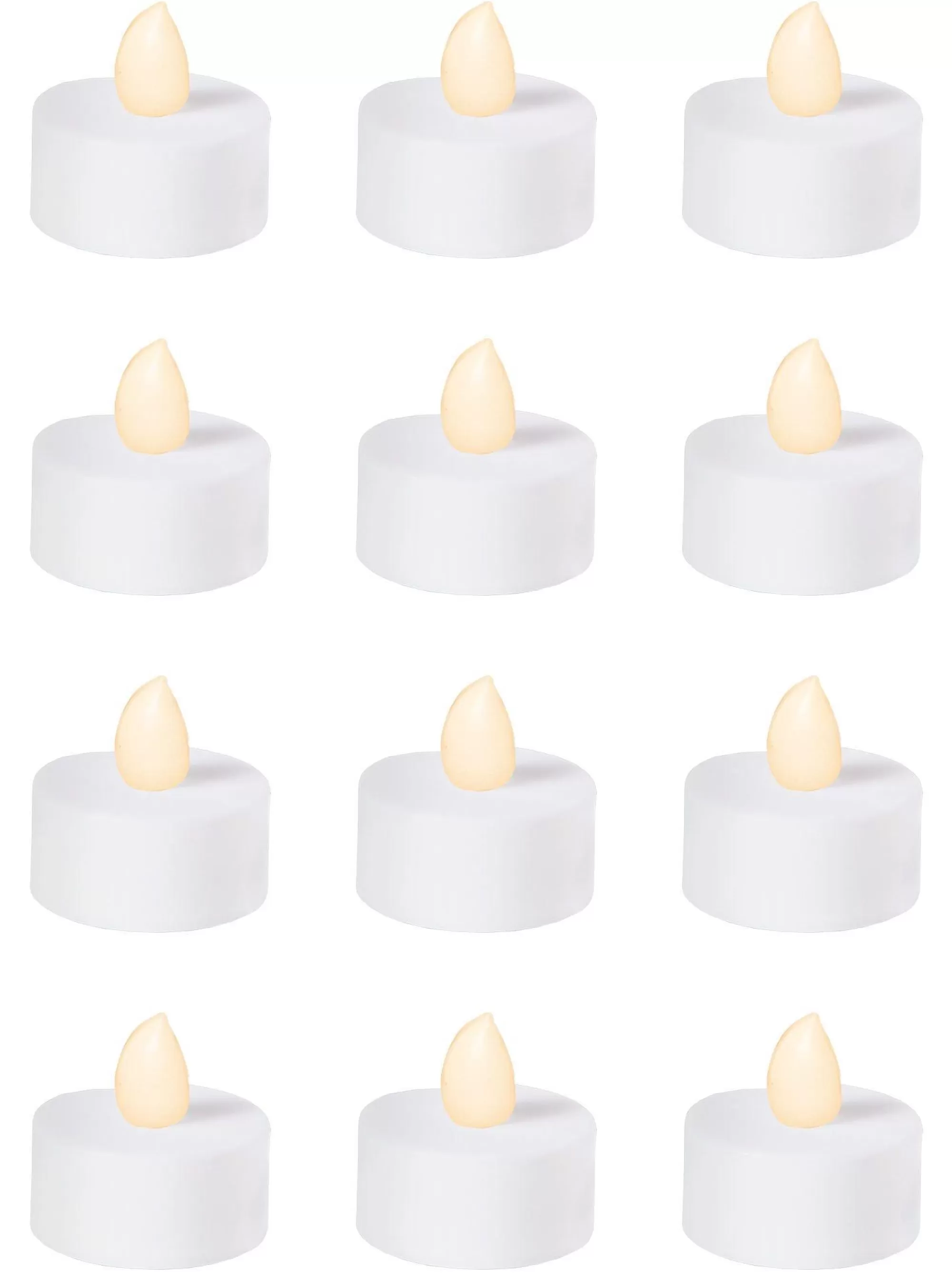 Party City Table Décor & Centerpieces | White Tealight Flameless Led Candles 12Ct