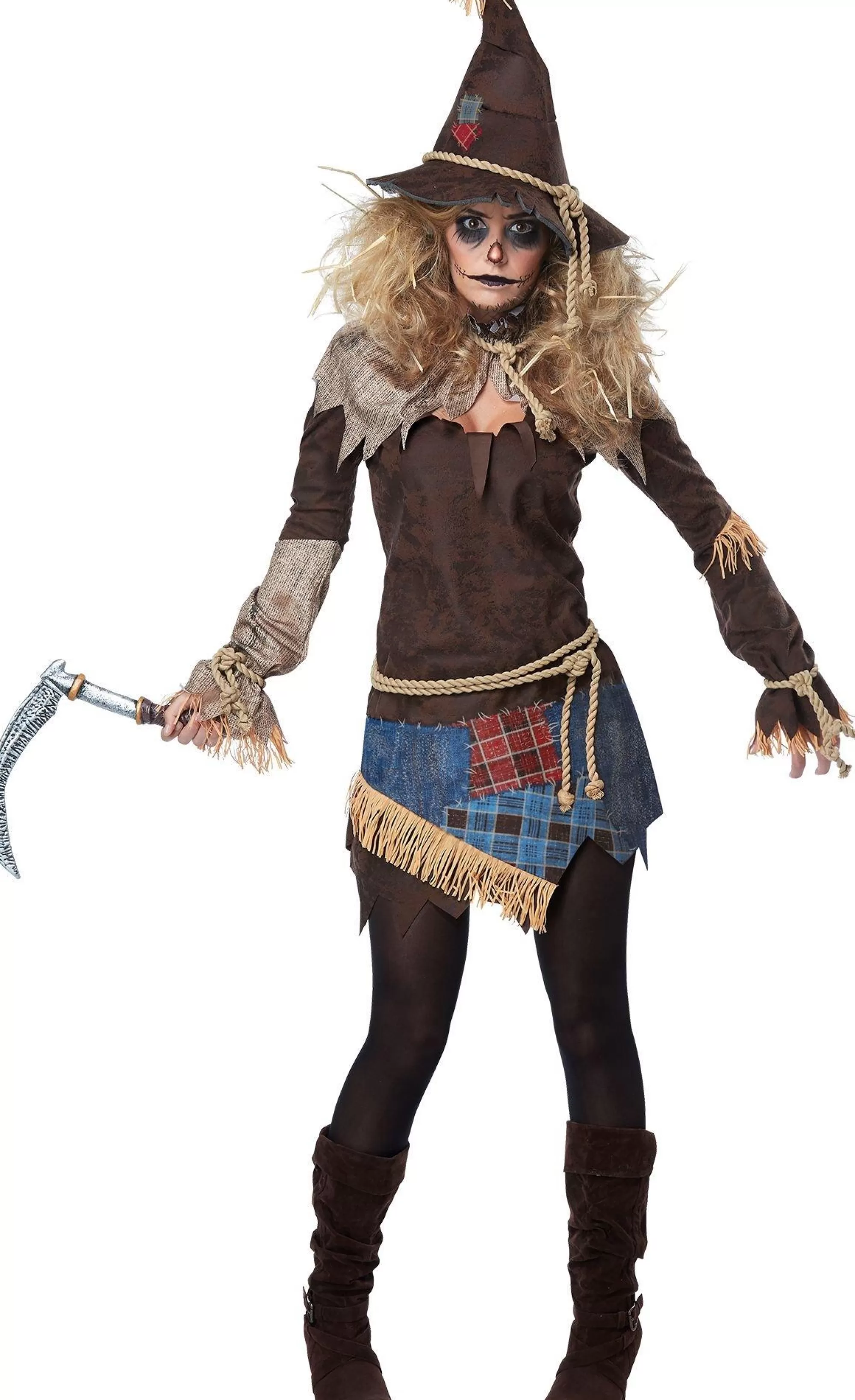 Party City Scary-Womens Creepy Scarecrow Costume