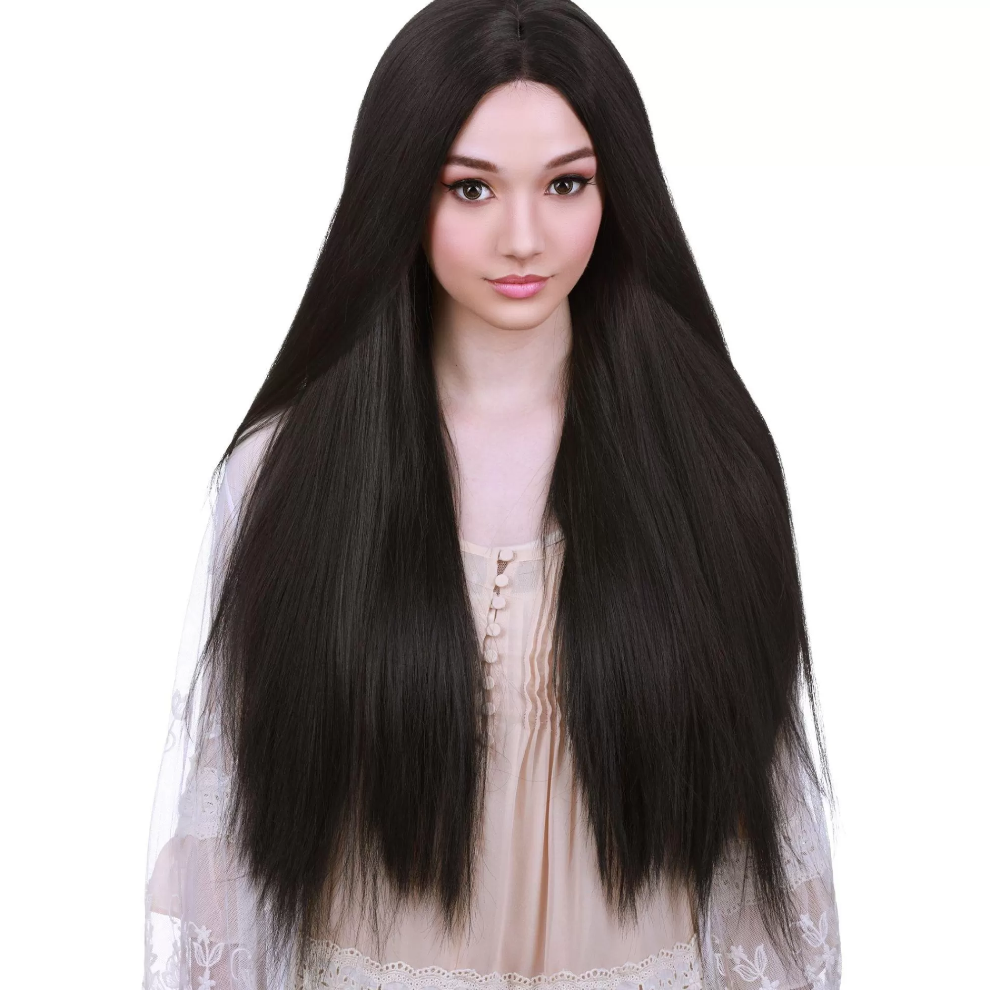 Party City Wigs-Yaki Lace Front Straight Black Wig