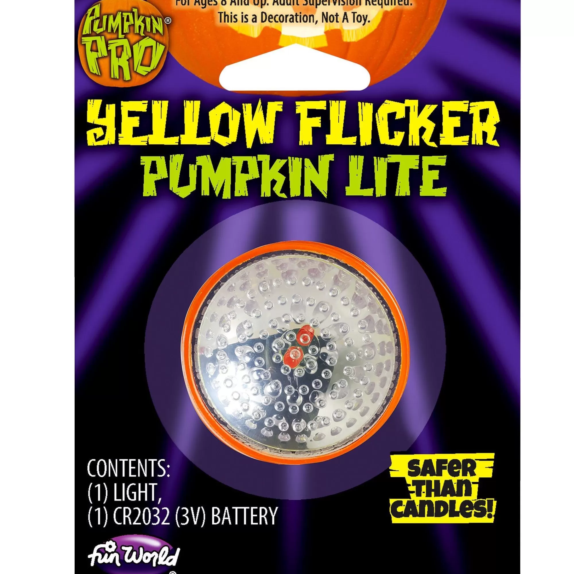 Party City Pumpkin Carving Kits | Yellow Flicker Pumpkin Lite