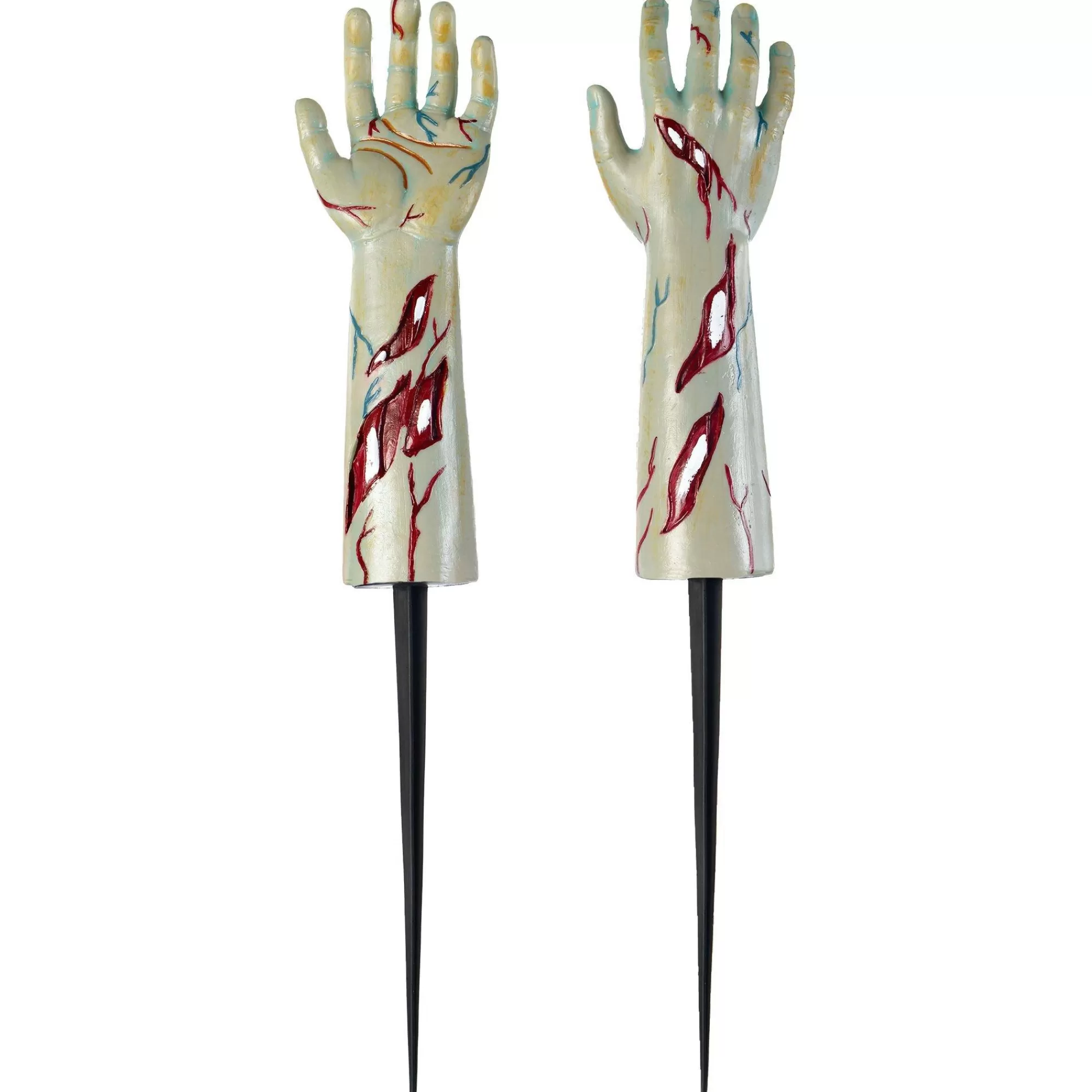 Party City Yard Stakes & Signs | Zombie Hands Plastic Yard Stakes, 25In, 2Ct